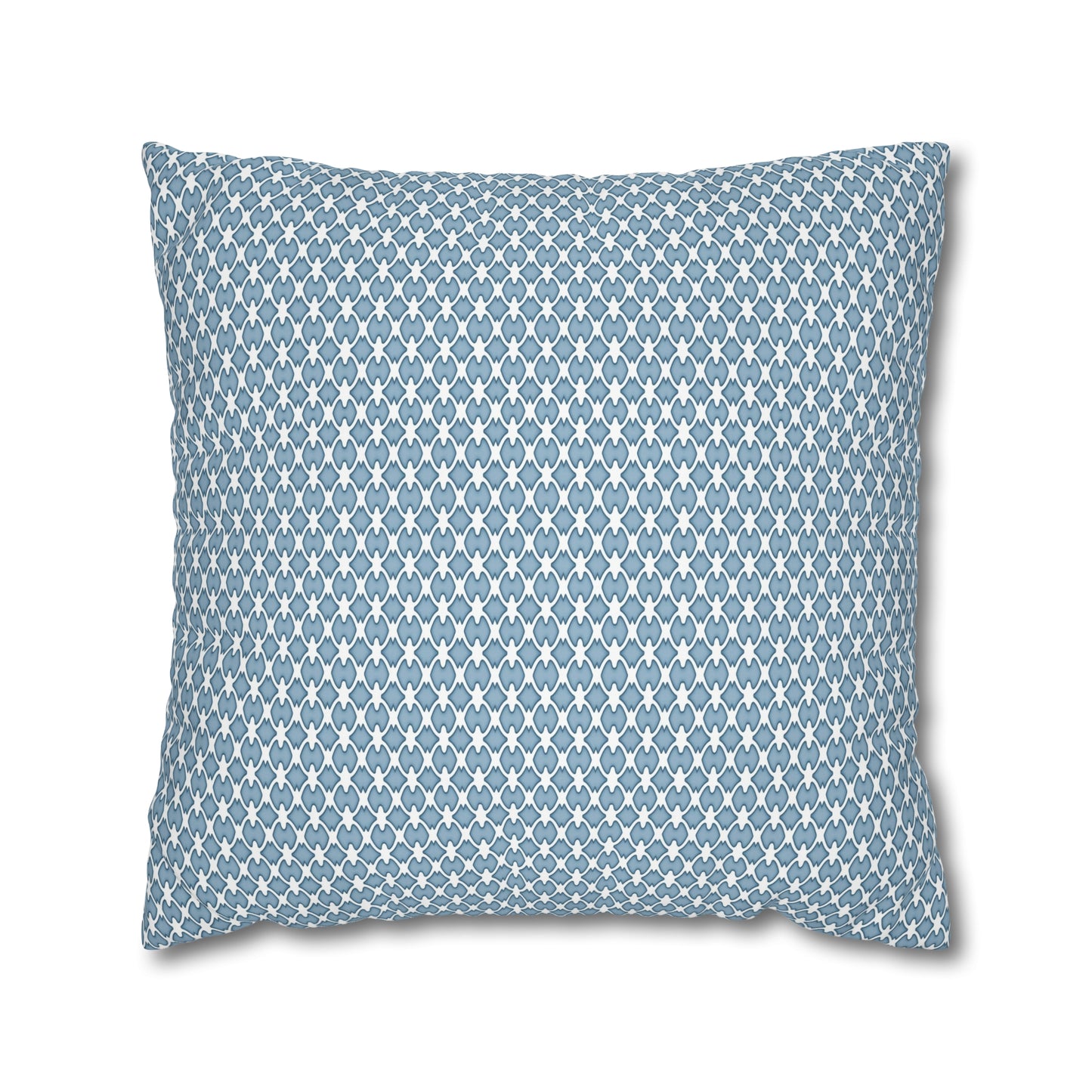 Blue Lattice Canvas Pillowcase