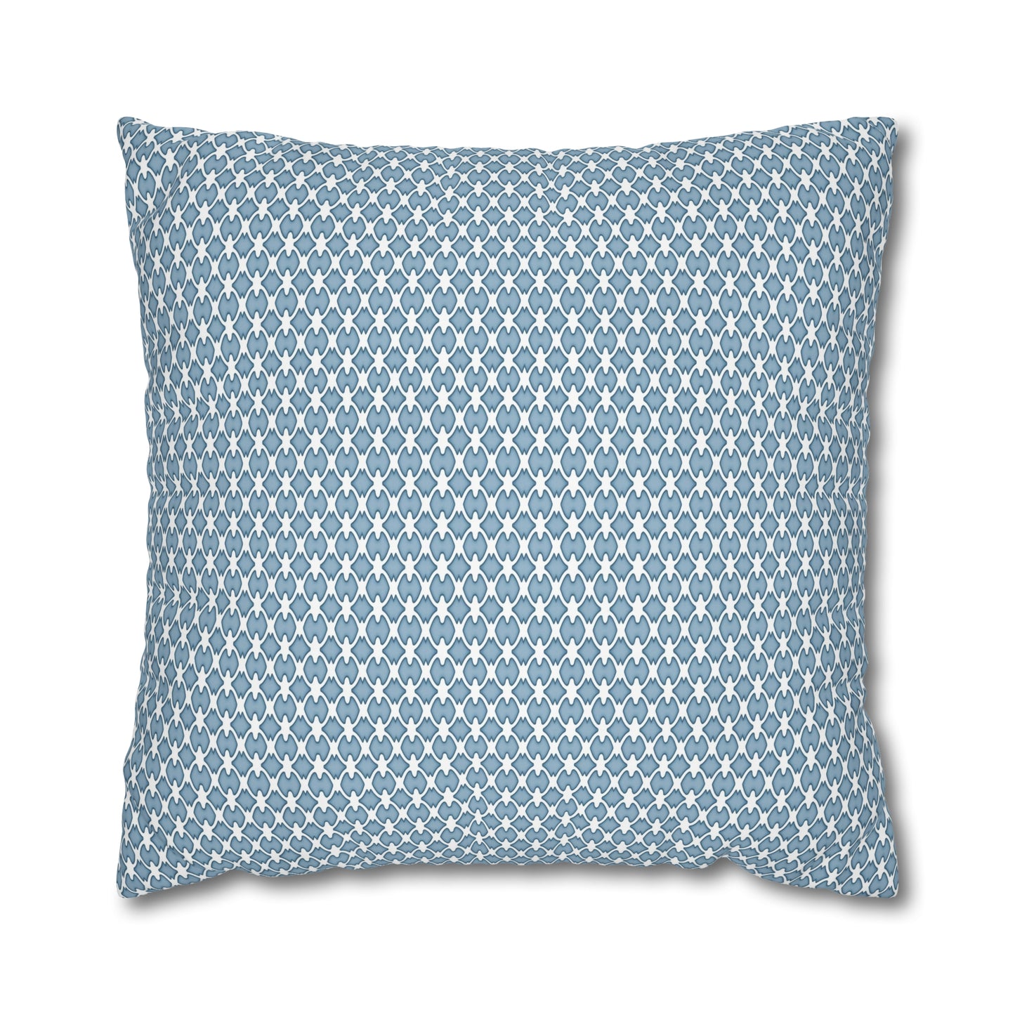 Blue Lattice Canvas Pillowcase