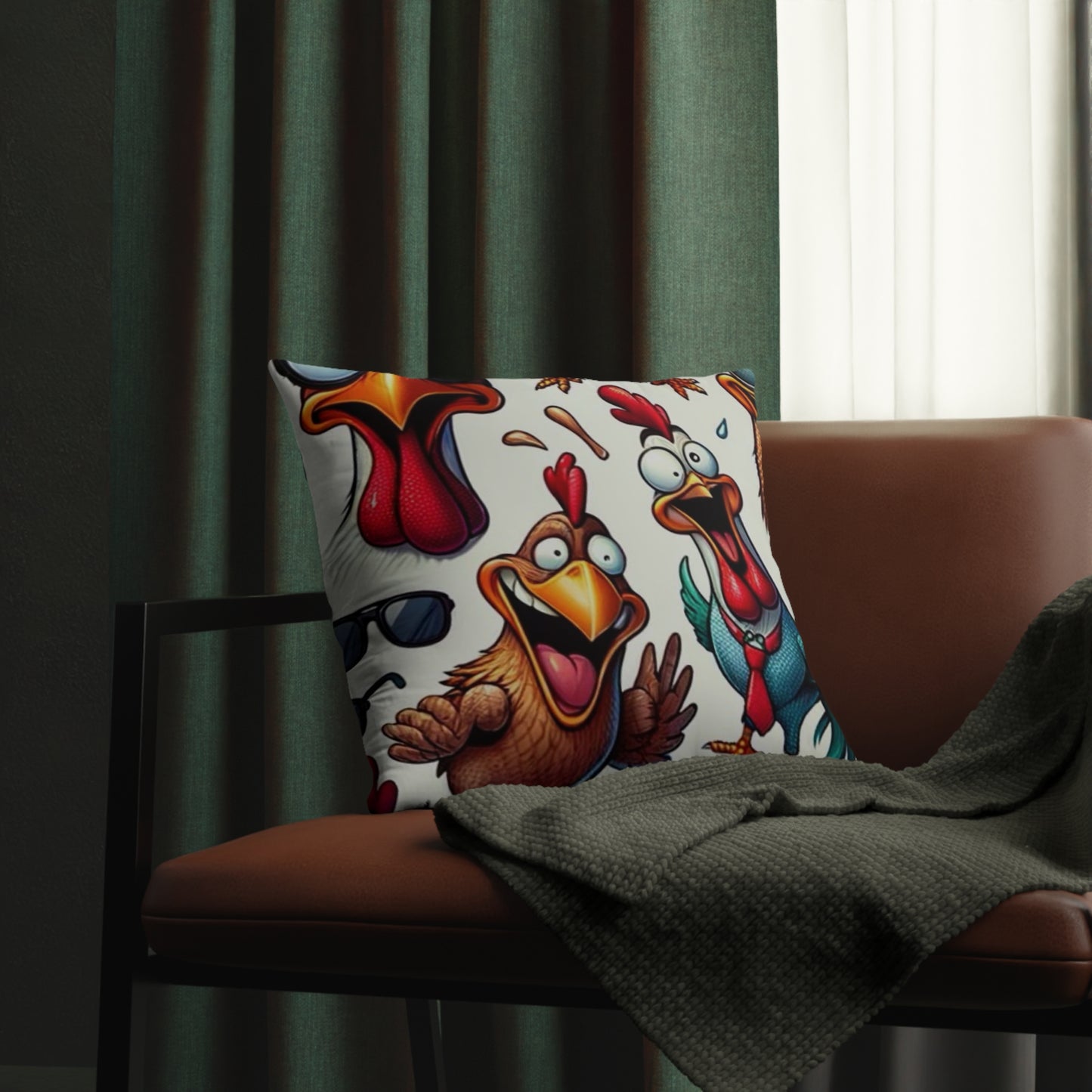 Crazy Roosters Waterproof Pillows