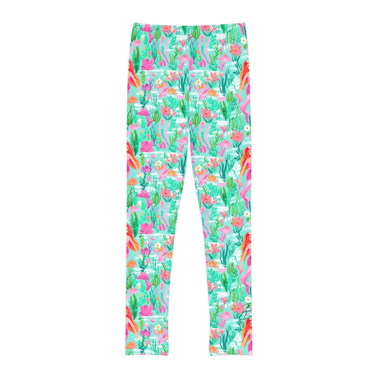 Mermaid Lagoon Leggings-Youth Full-Length Leggings