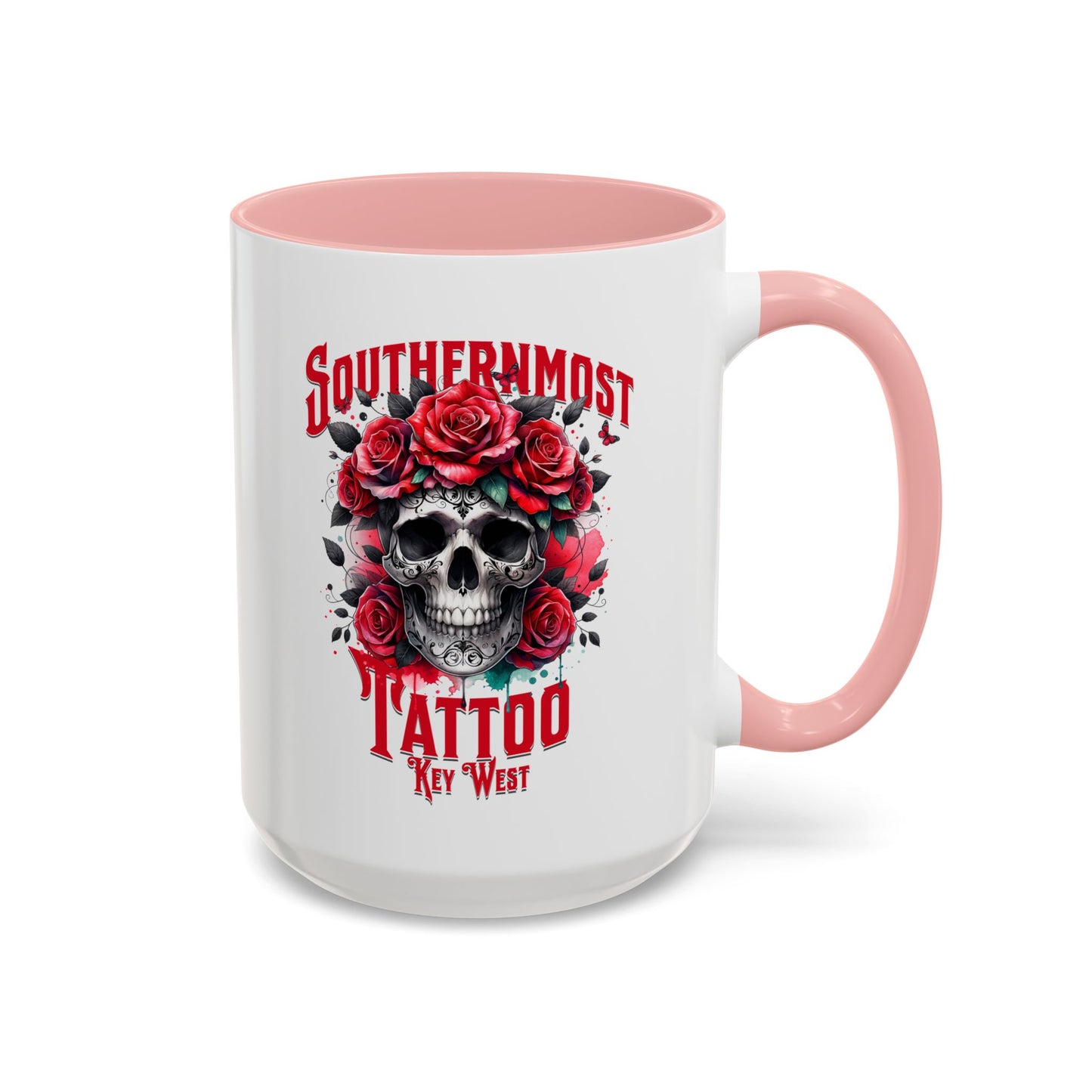 Skull and Roses Coffee Mug | Southernmost Tattoo | Perfect Gift for Tattoo Lovers
