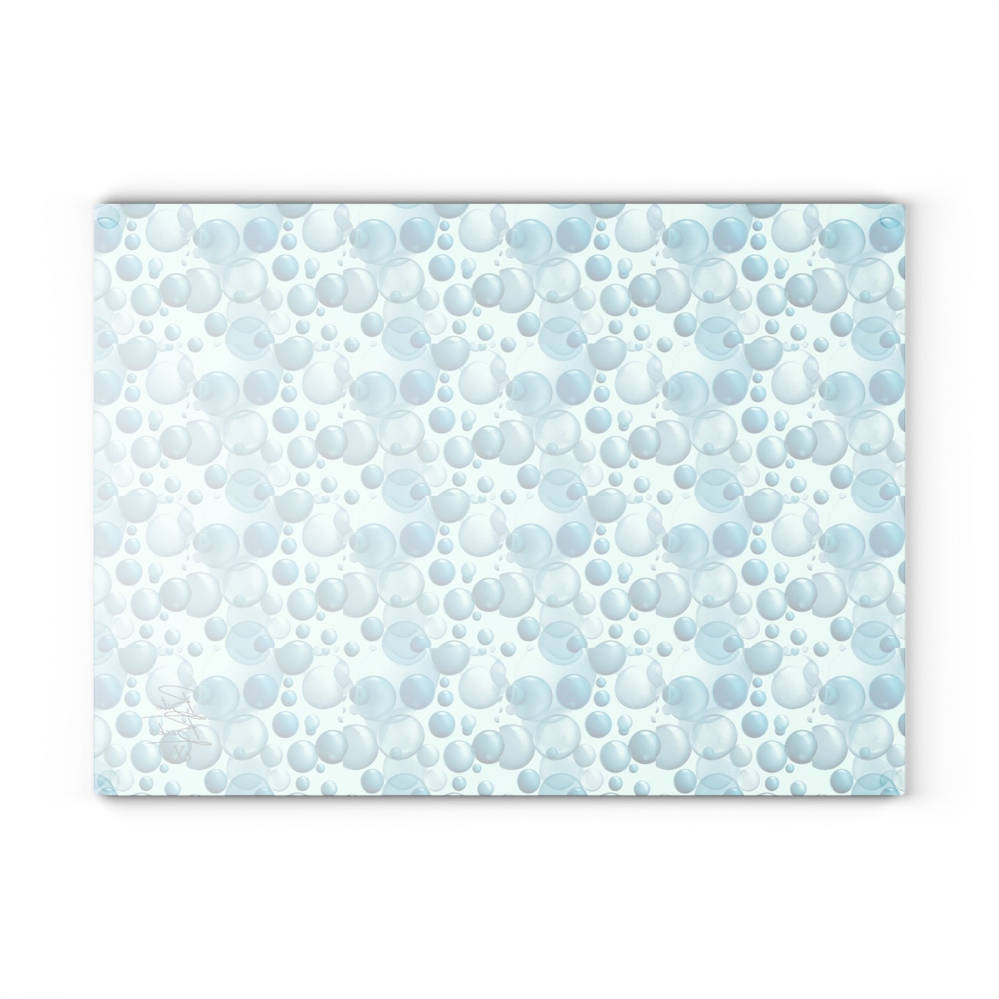 Bubbles Glass Cutting Board