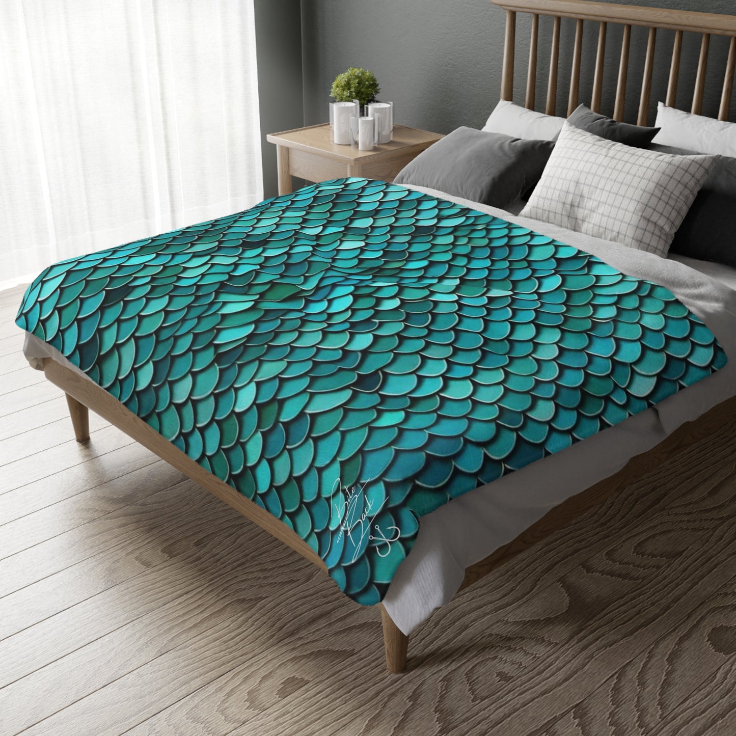 Scales Velveteen Minky Blanket (Two-sided print)