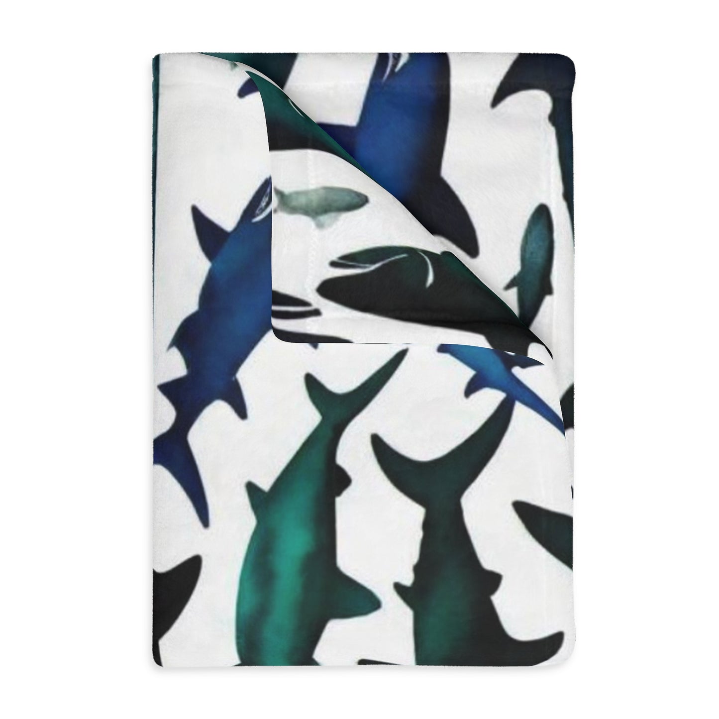 Sharkey's Velveteen Minky Blanket (Two-sided print)