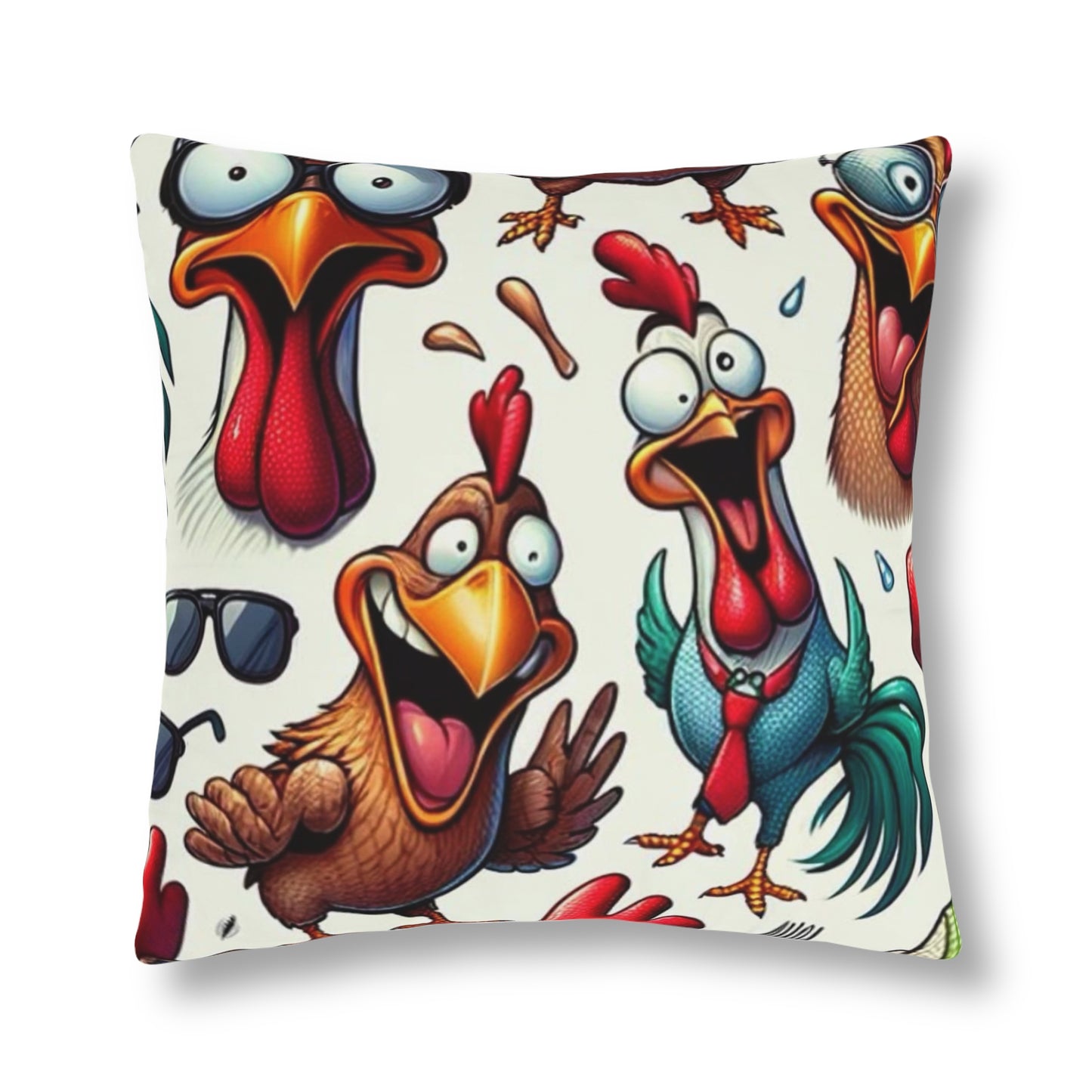 Crazy Roosters Waterproof Pillows