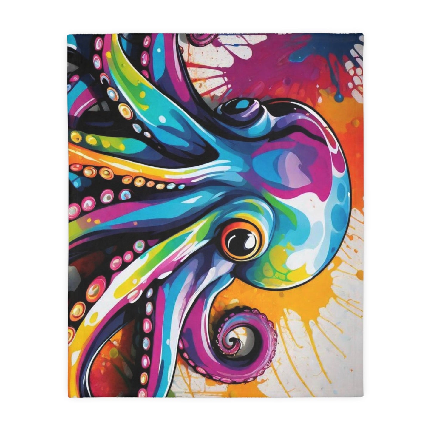 Octopus Velveteen Minky Blanket