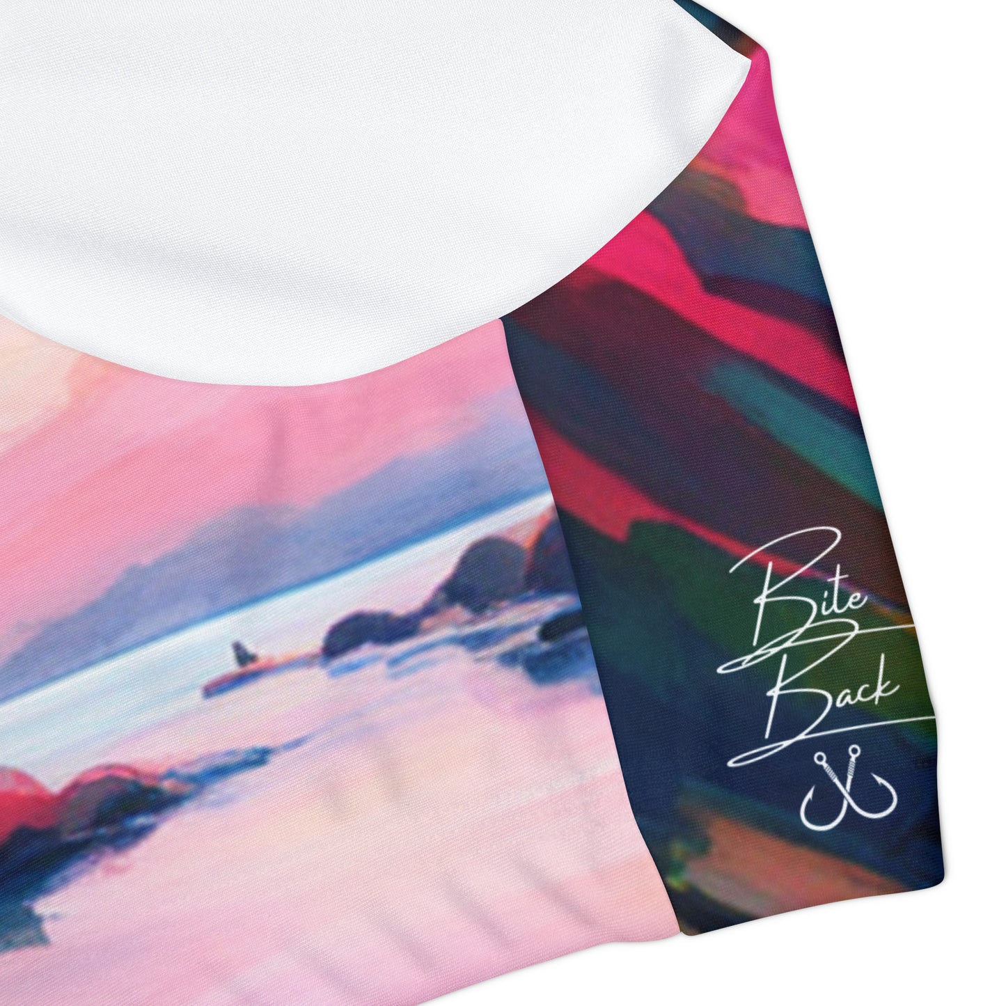Palm Tree Pink Girls' Swimsuit/Sports Bra