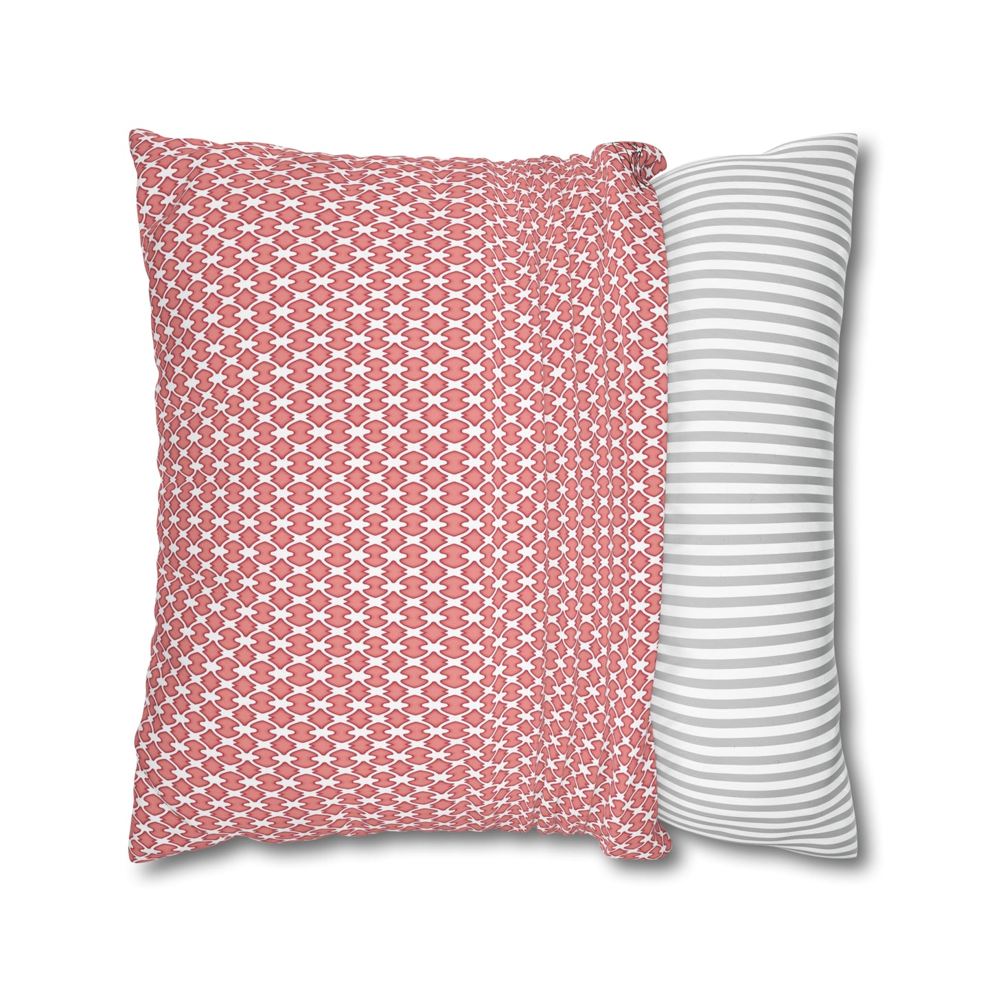 Pink Lattice Canvas Pillowcase