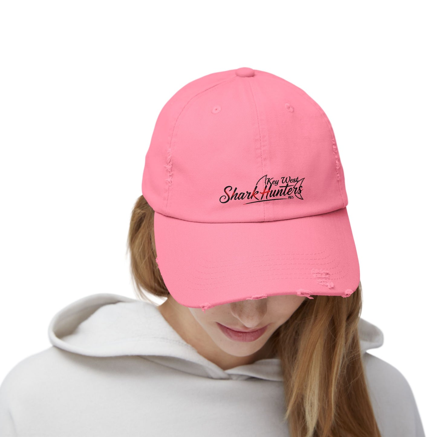 Key West Shark Hunters-Unisex Distressed Cap