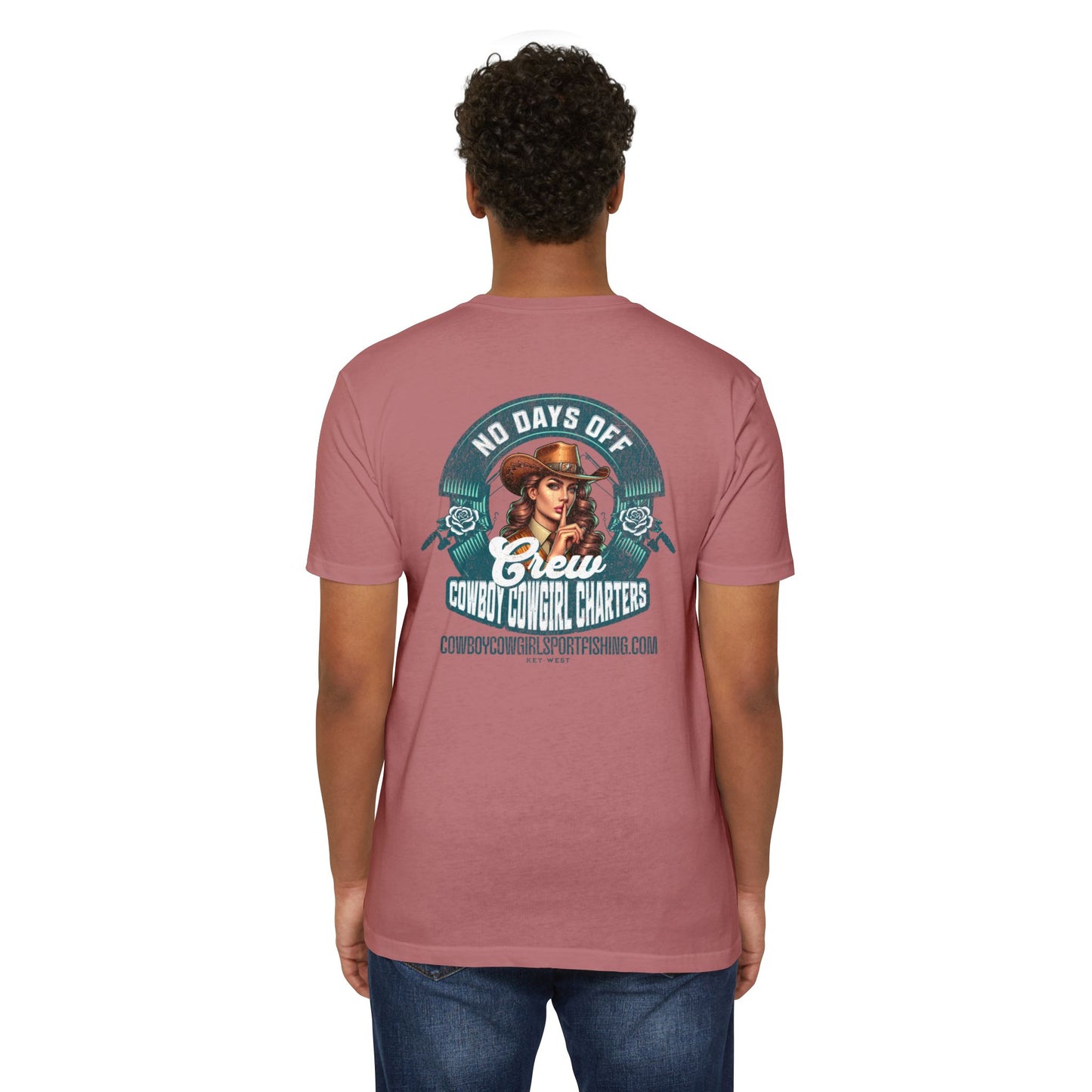 Cowboy Cowgirl Crew T-Shirt — "No Days Off" Western Graphic FISHING Tee