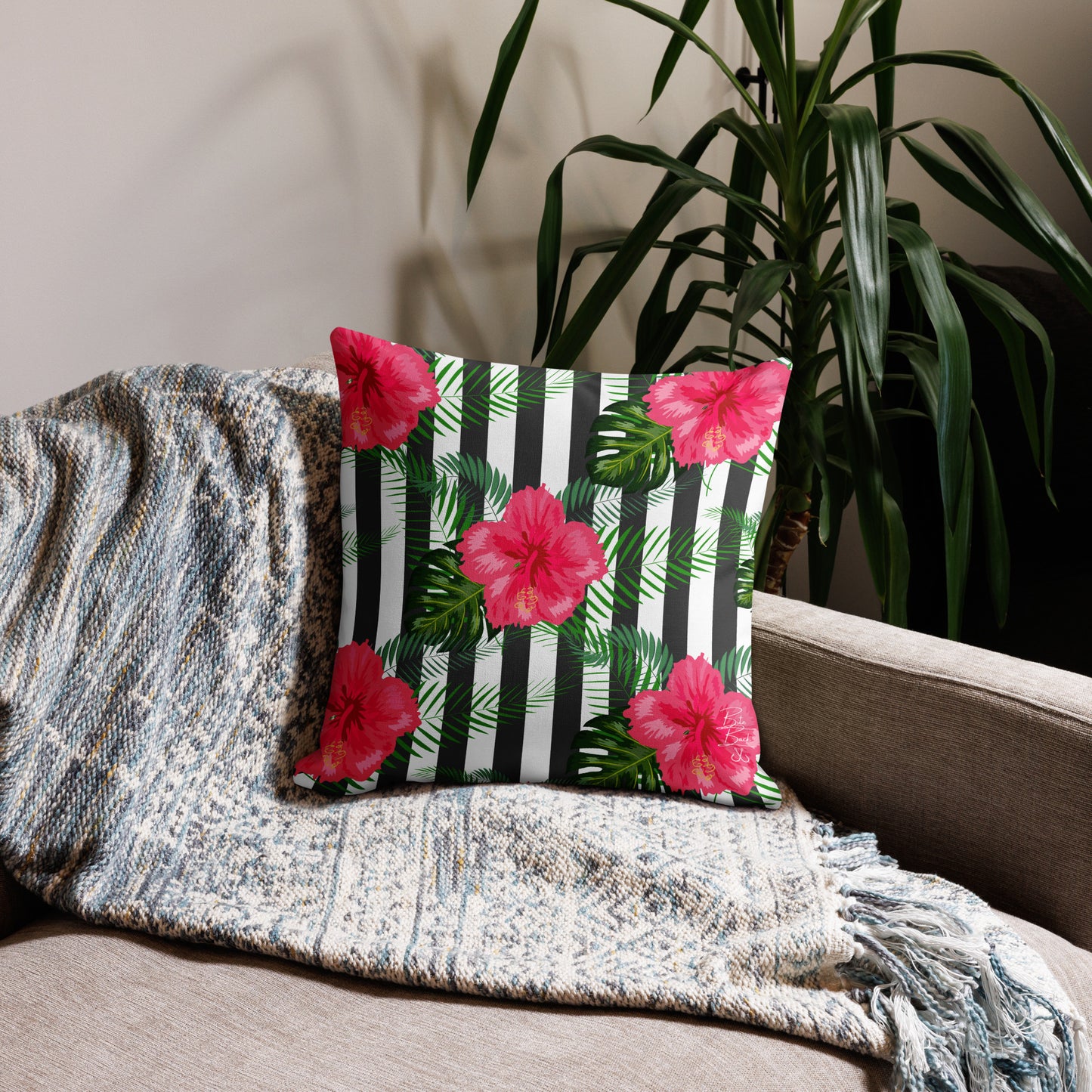 Hibiscus Premium Pillow Case