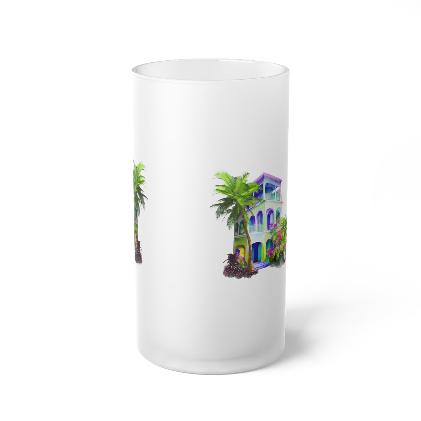 Key West-Frosted Glass Beer Mug