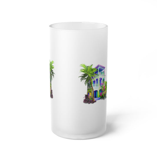 Key West-Frosted Glass Beer Mug