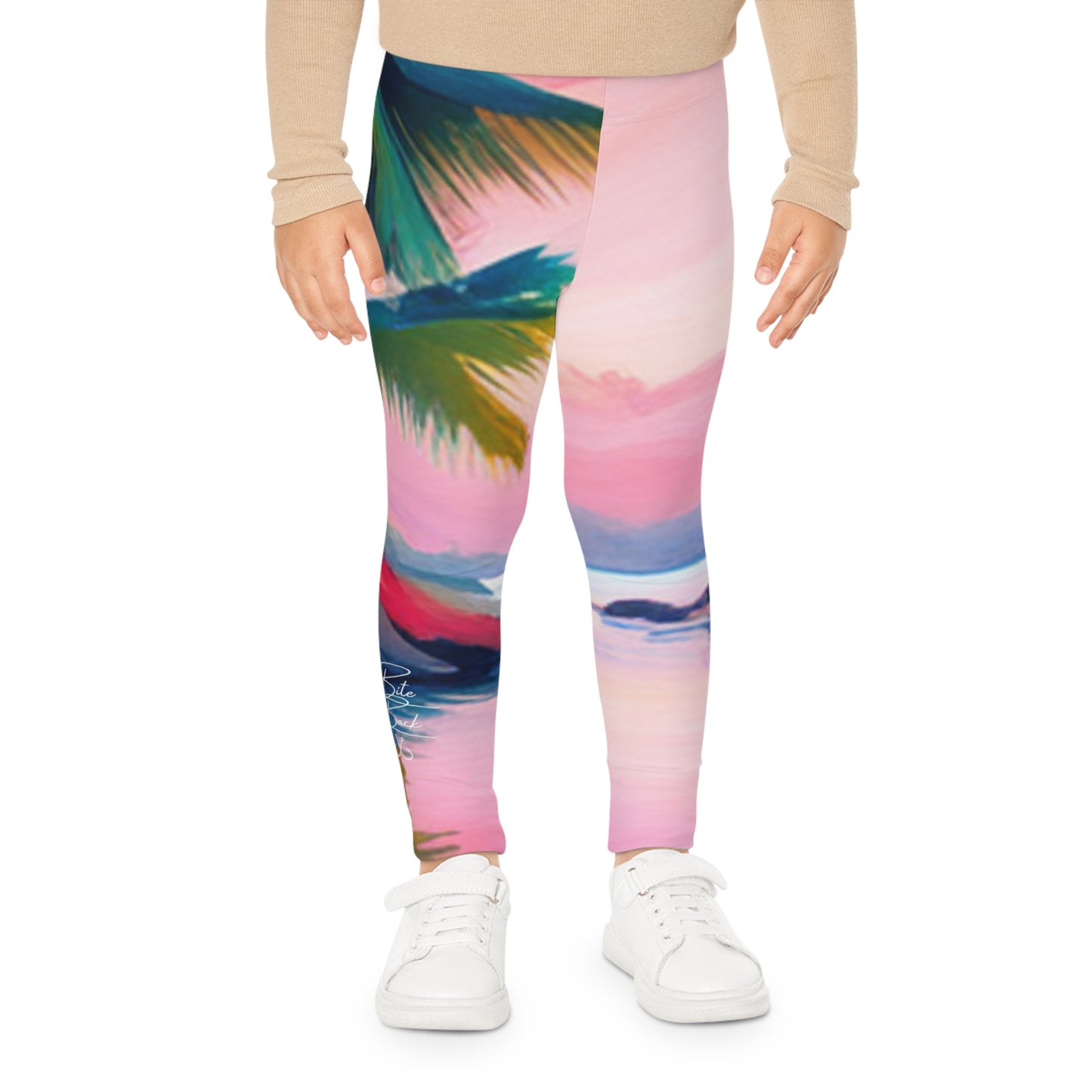 Palm tree pink Kids Leggings