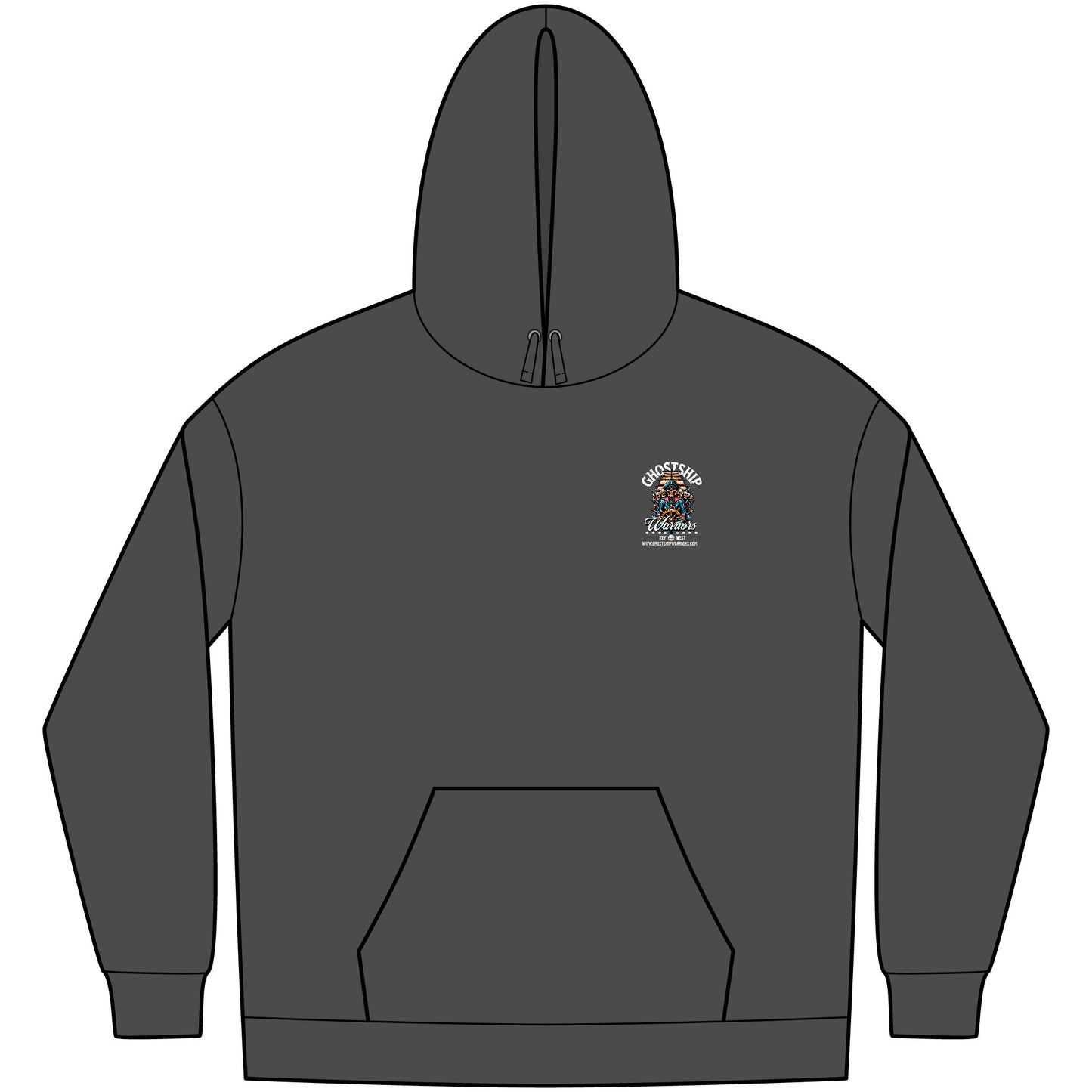 Ghostship Warriors Hoodie — Key West Pirate Skull Fleece Pullover