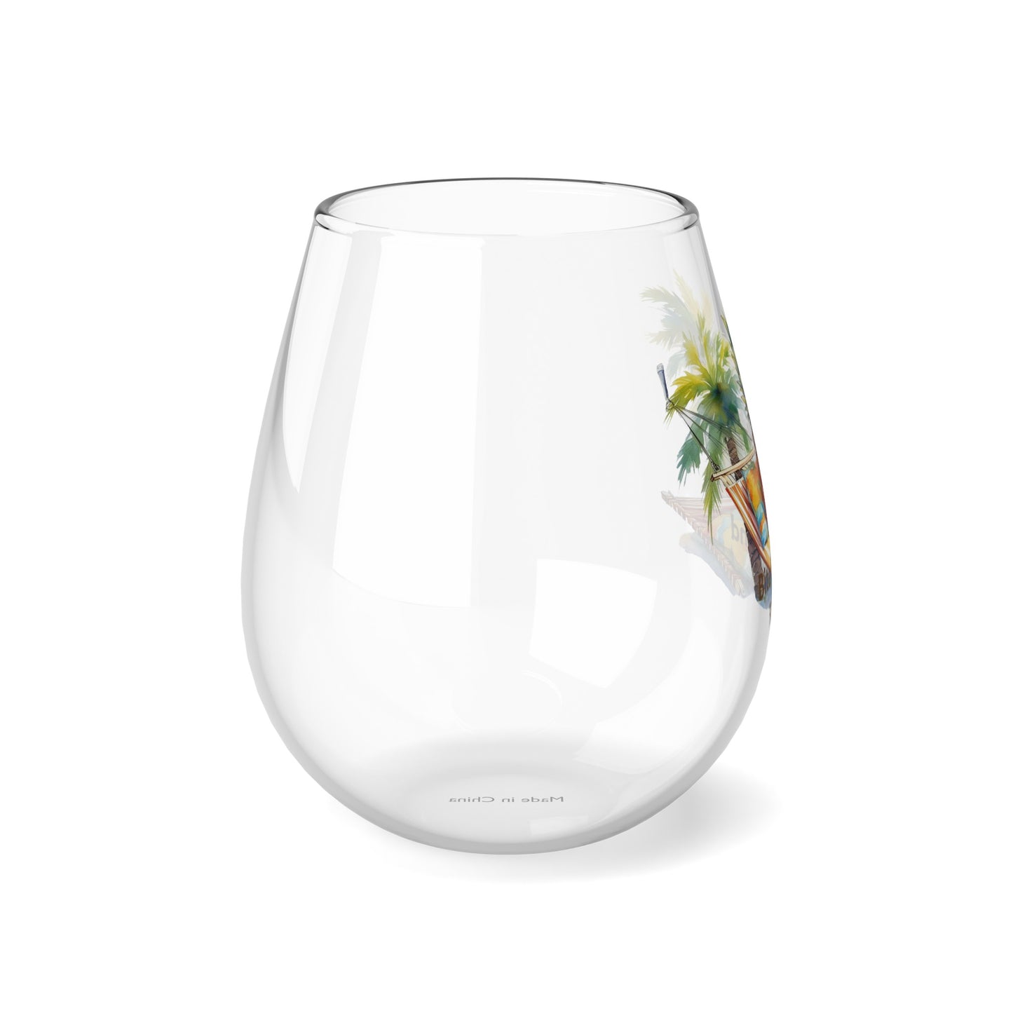 Tropical Bliss Wine Glass Collection-Pineapple Paradise