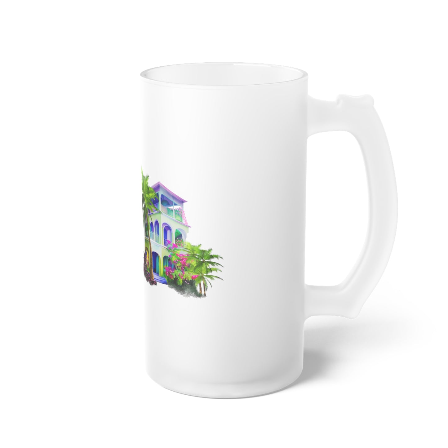 Key West-Frosted Glass Beer Mug