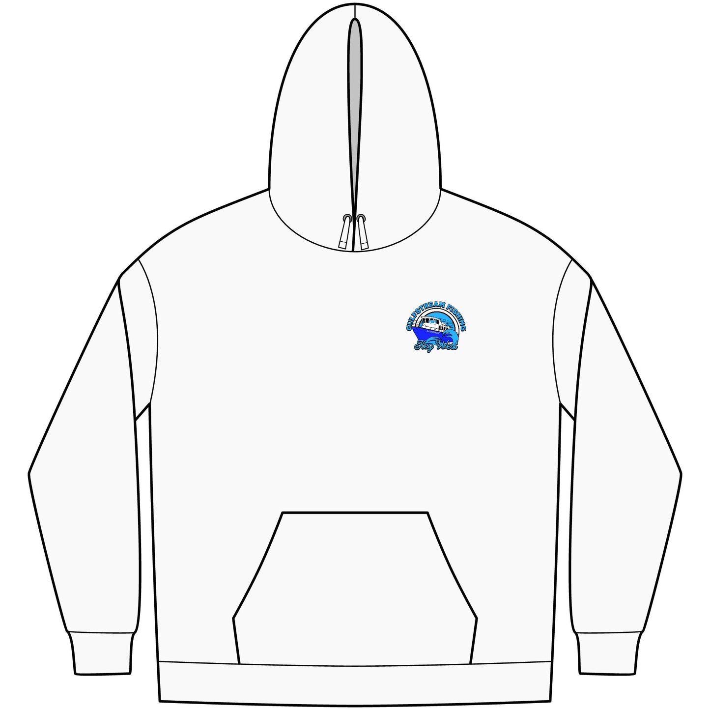 Gulfstream Fishing Hoodie — Key West Fishing Boat Logo Sweatshirt