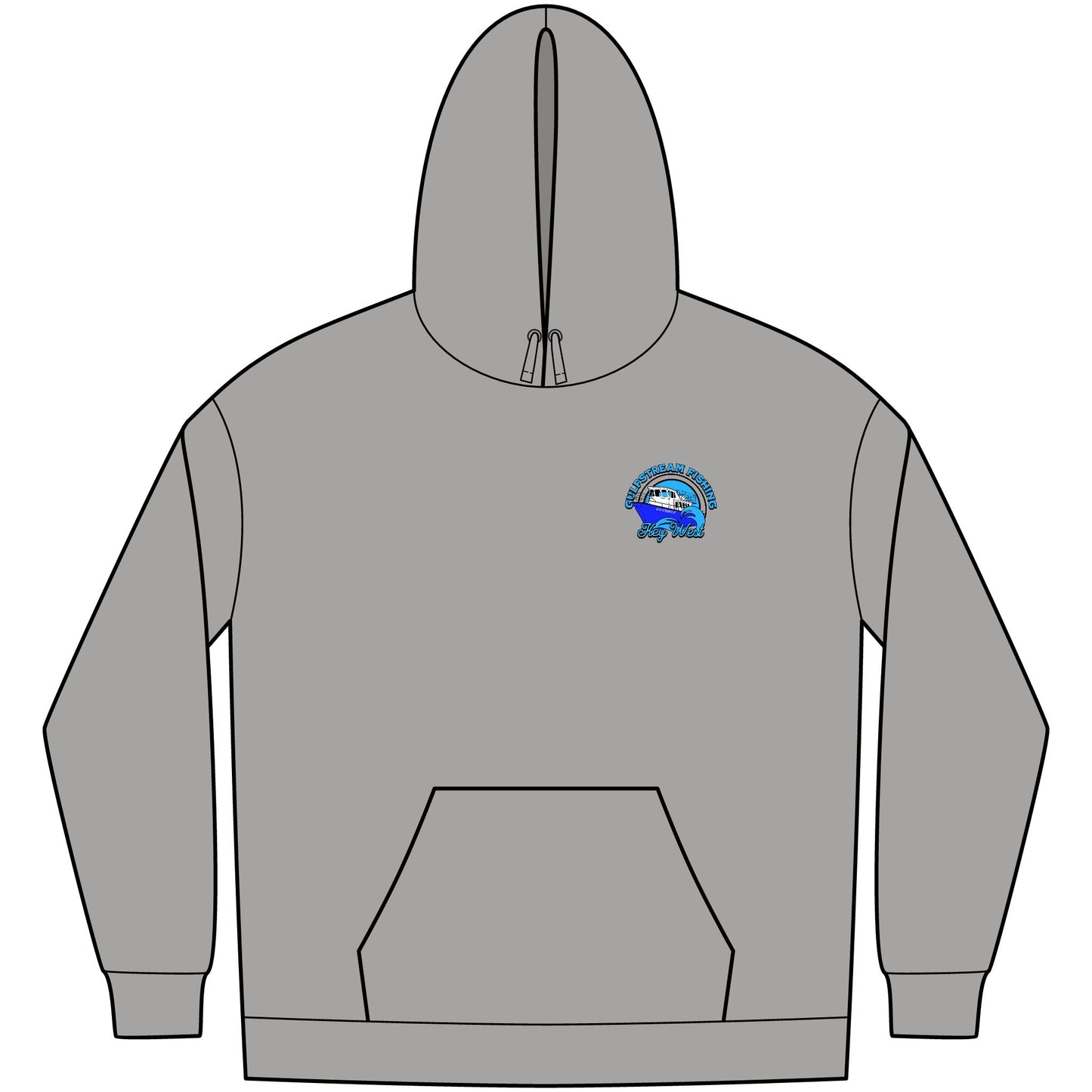 Gulfstream Fishing Hoodie — Key West Fishing Boat Logo Sweatshirt