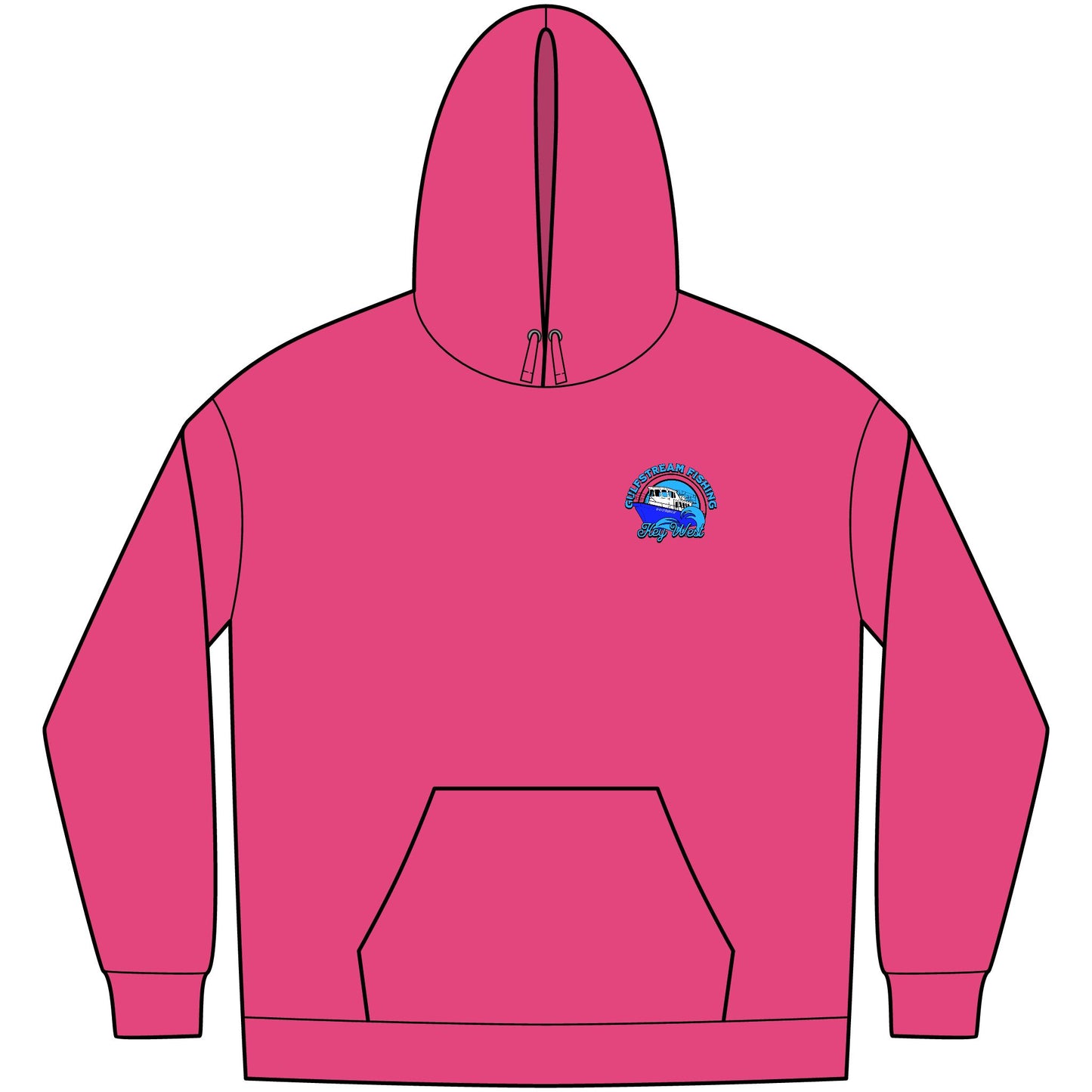 Gulfstream Fishing Hoodie — Key West Fishing Boat Logo Sweatshirt