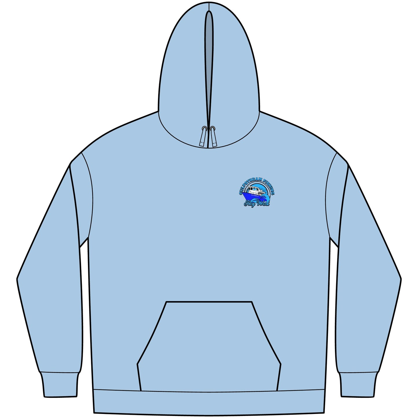 Gulfstream Fishing Hoodie — Key West Fishing Boat Logo Sweatshirt