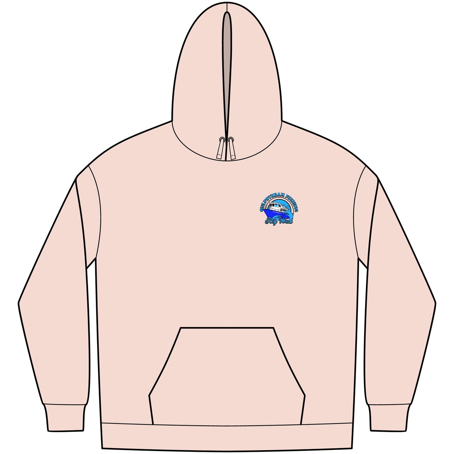 Gulfstream Fishing Hoodie — Key West Fishing Boat Logo Sweatshirt
