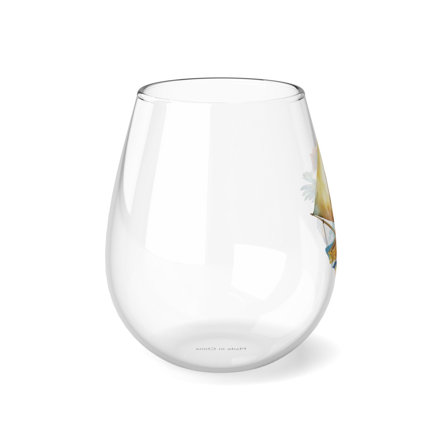 Tropical Bliss Wine Glass Collection-Sailing Parrot Adventure