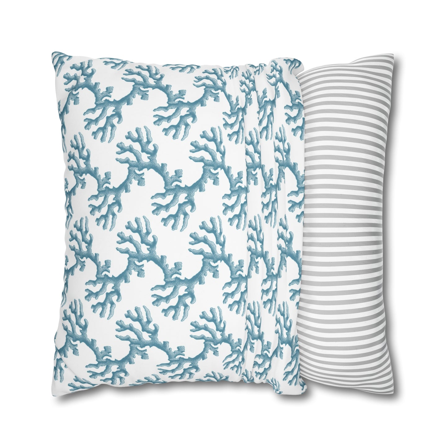 Blue Coral II Canvas Pillowcase