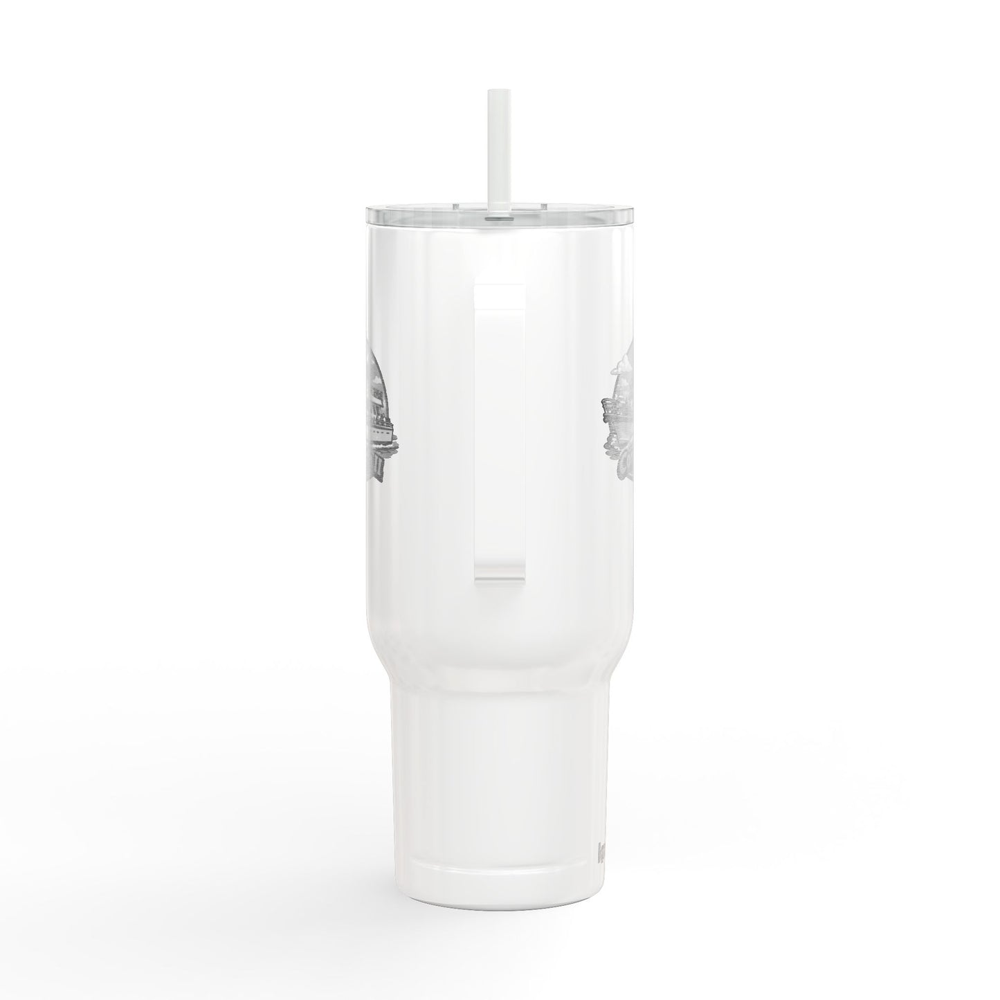 40oz Insulated Tumbler with Lid & Handle — Personalized Engraved Scenic Design (Cora Beth)