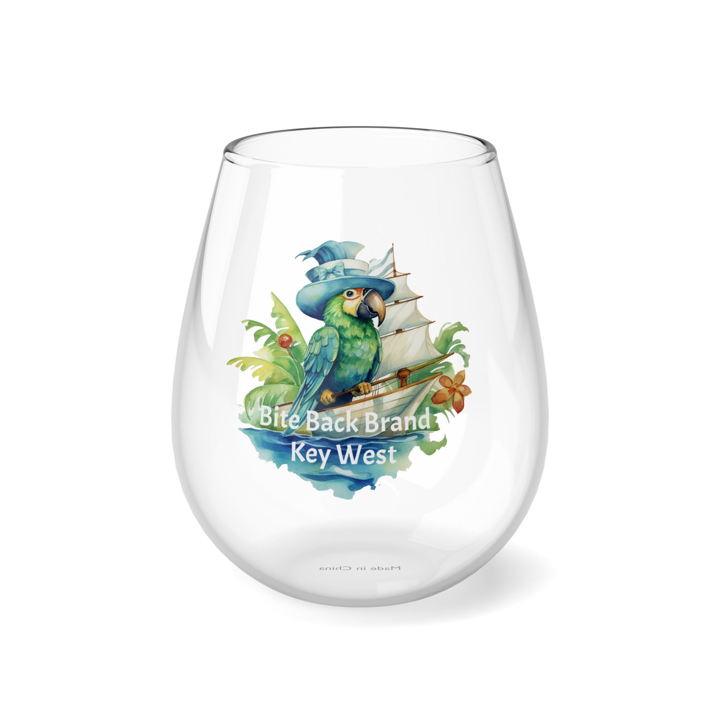 Tropical Bliss Wine Glass Collection-Parrot's Sail Escape