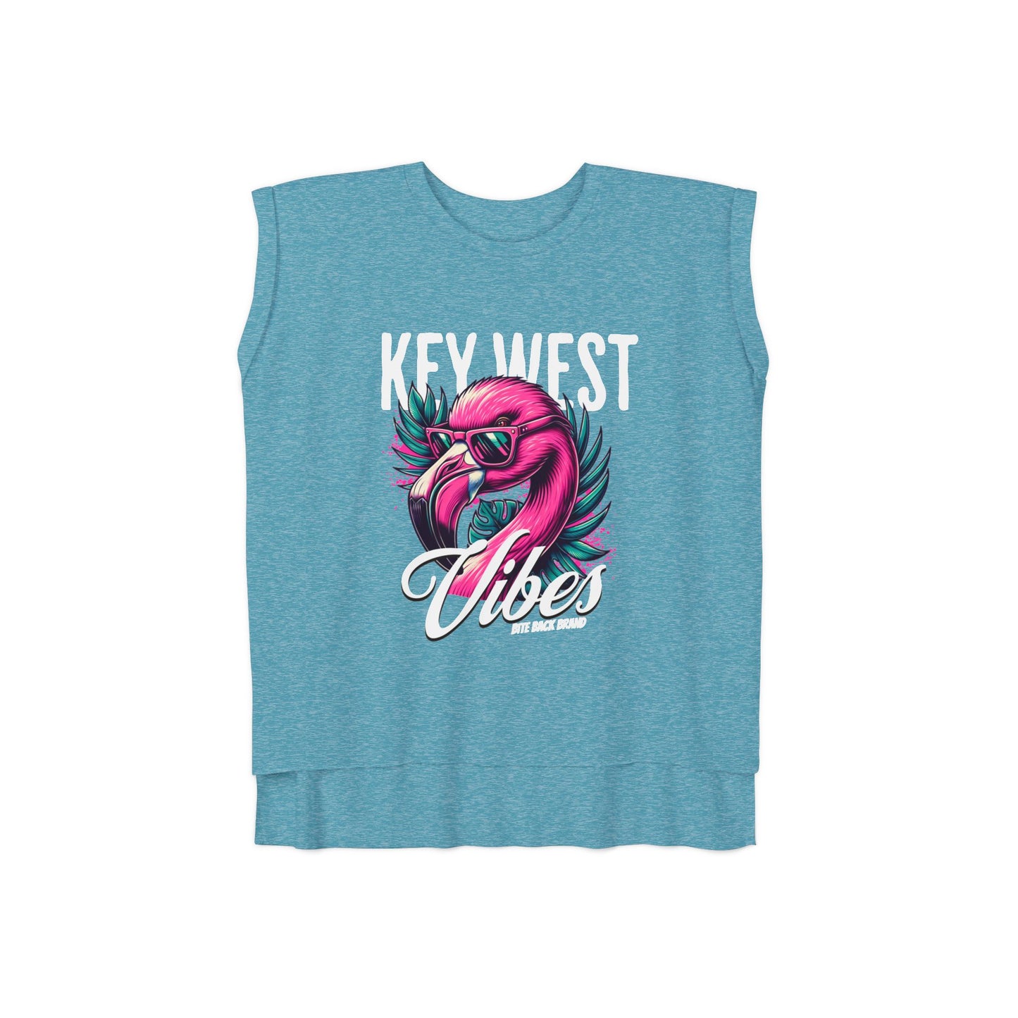 Key West Vibes Rolled Cuffs Muscle Tee