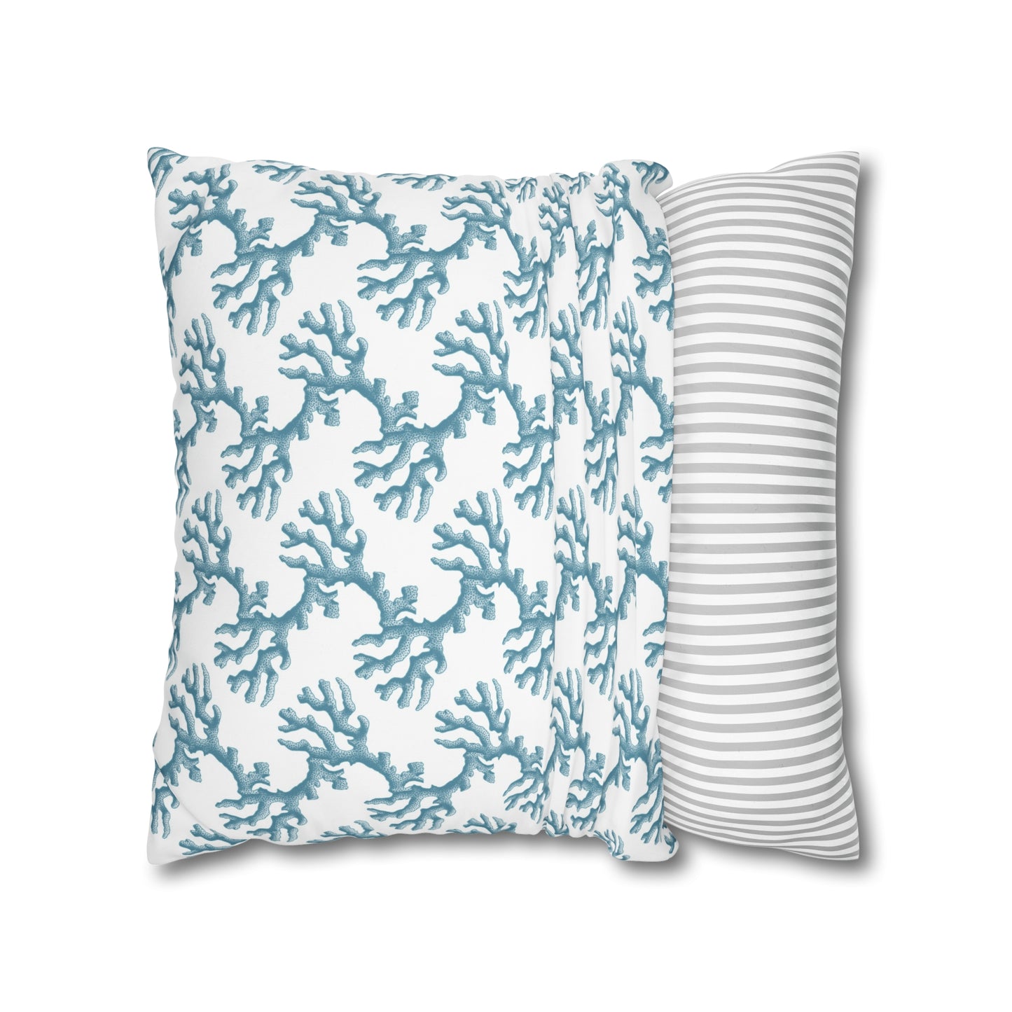 Blue Coral II Canvas Pillowcase