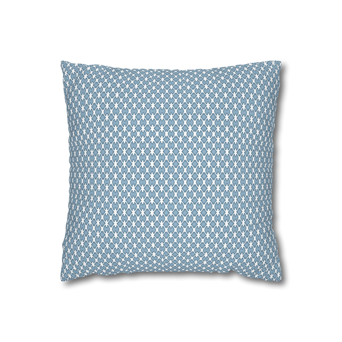 Blue Lattice Canvas Pillowcase