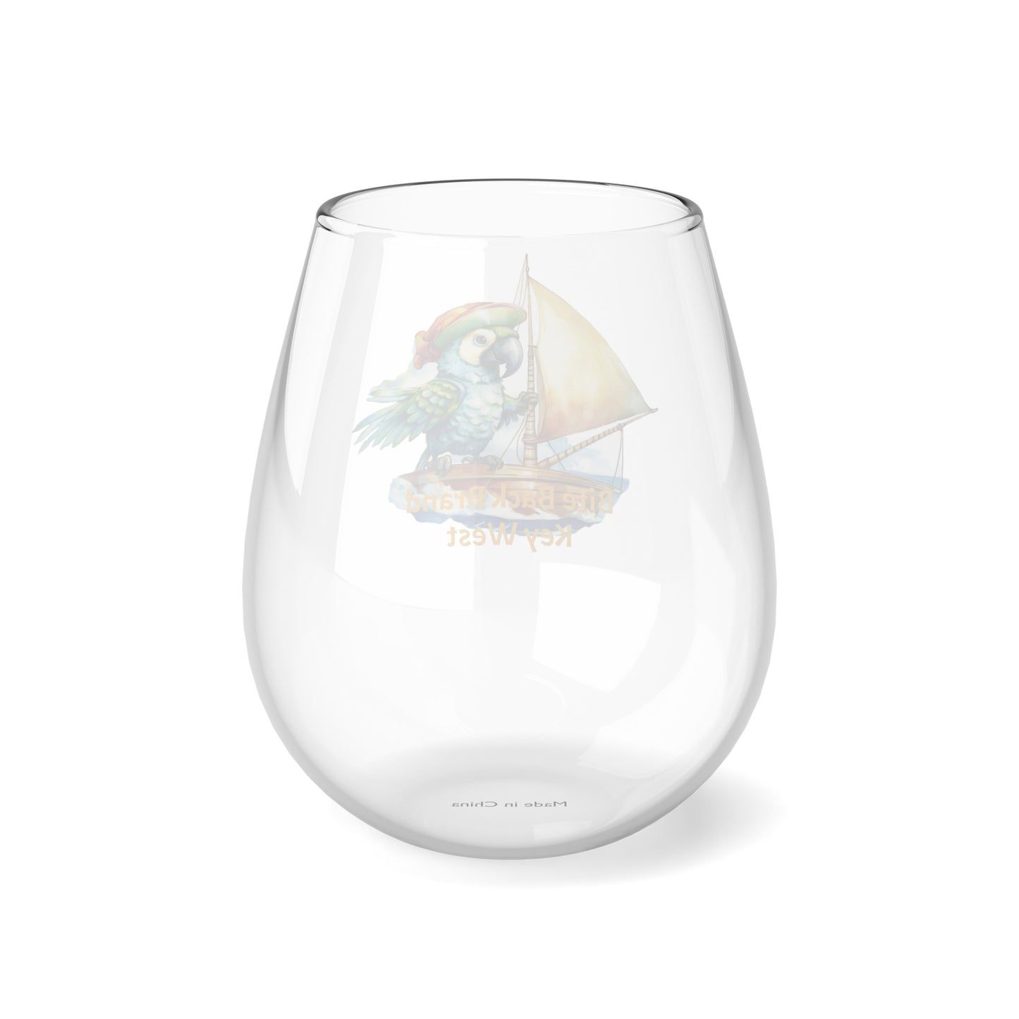 Tropical Bliss Wine Glass Collection-Sailing Parrot Adventure