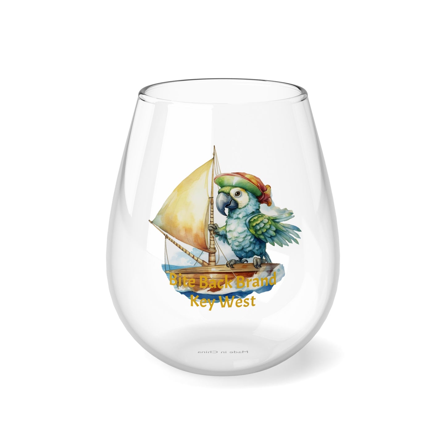 Tropical Bliss Wine Glass Collection-Sailing Parrot Adventure