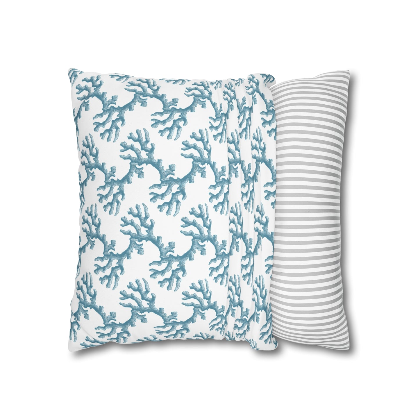 Blue Coral II Canvas Pillowcase