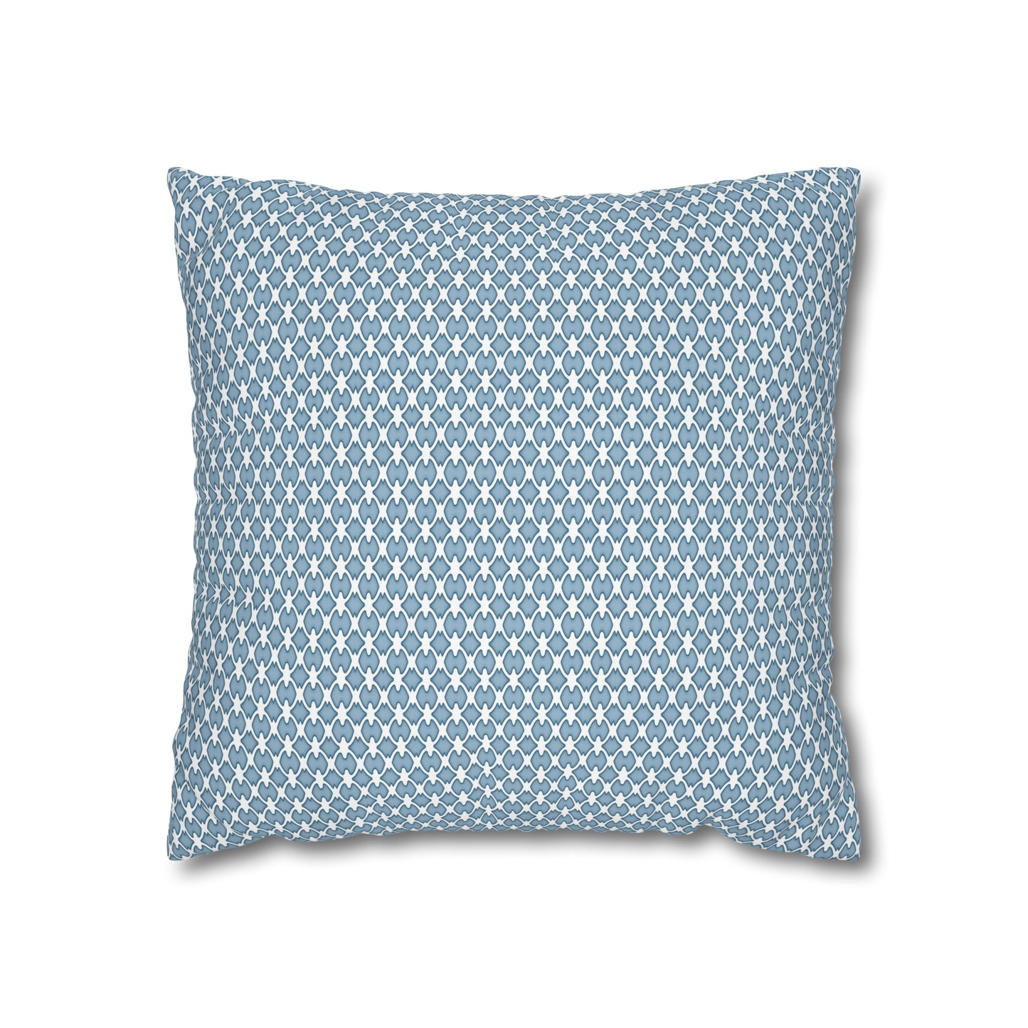 Blue Lattice Canvas Pillowcase