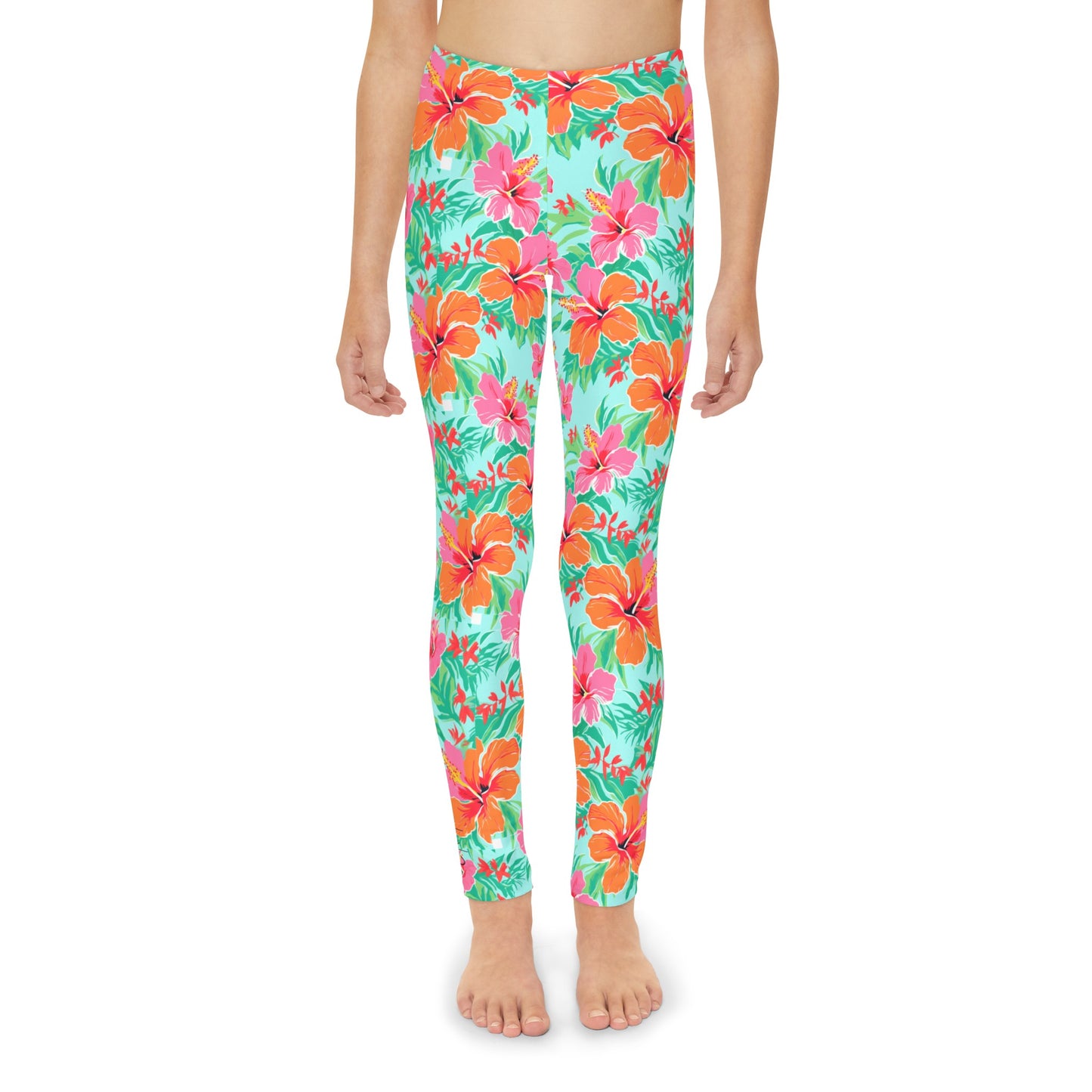 Paradise Hibiscus Bloom Leggings-Youth Full-Length Leggings