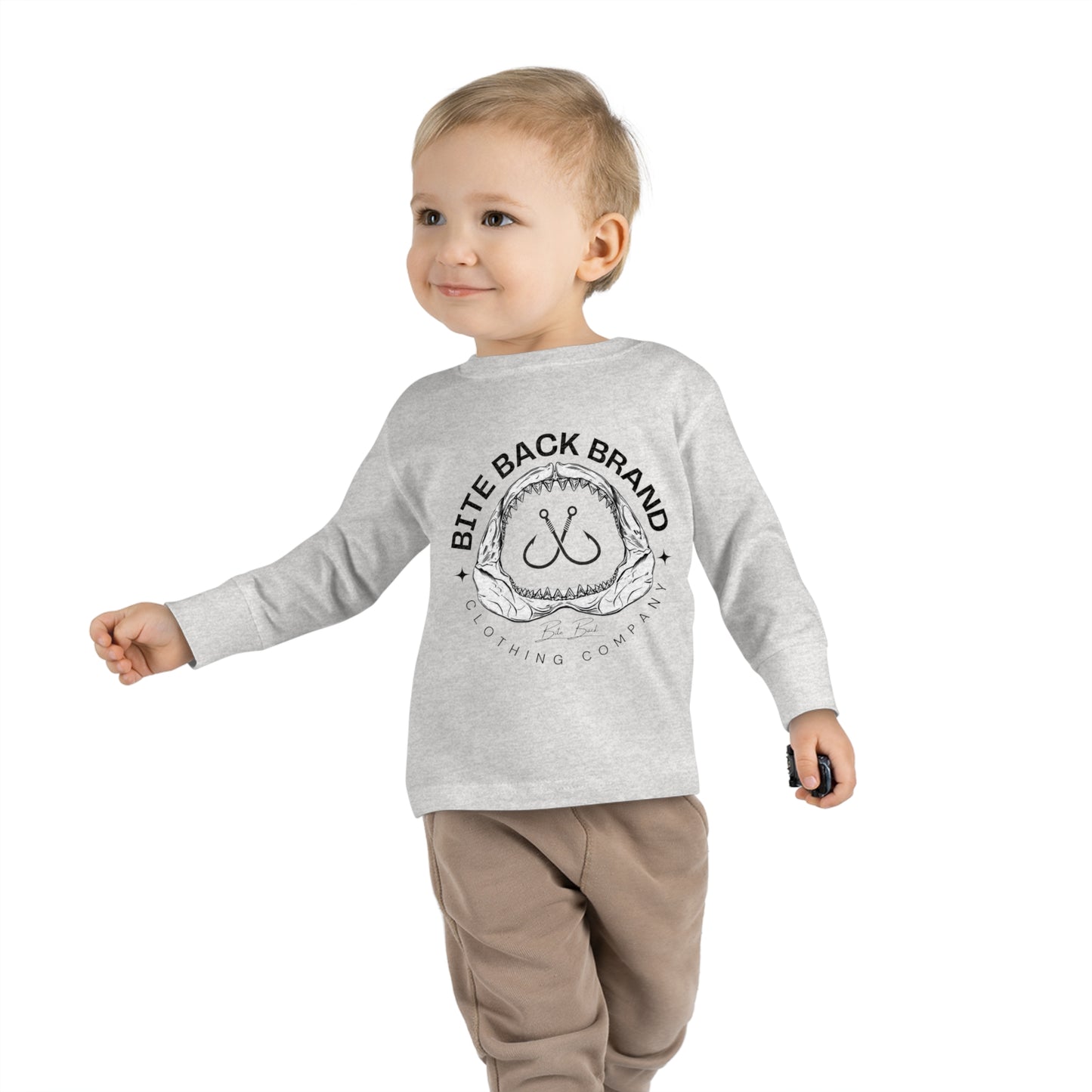 Shark Jaw Toddler Long Sleeve Cotton™ Tee