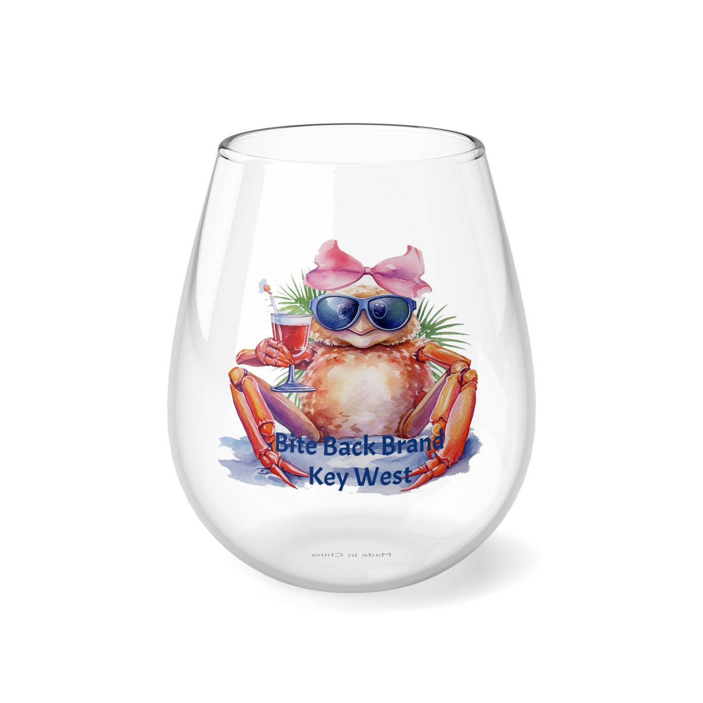 Tropical Bliss Wine Glass Collection-Beachy Crab Charm