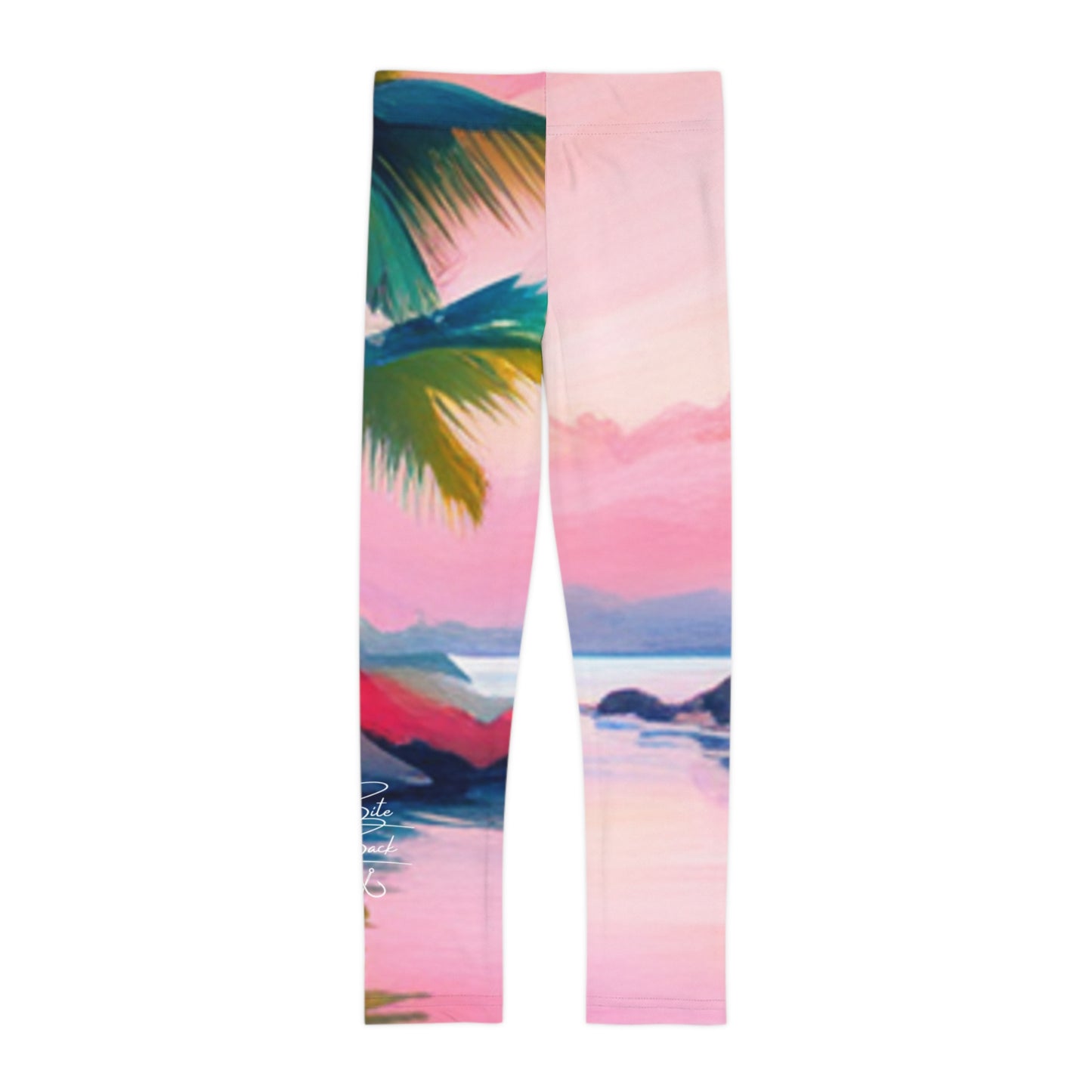 Palm tree pink Kids Leggings