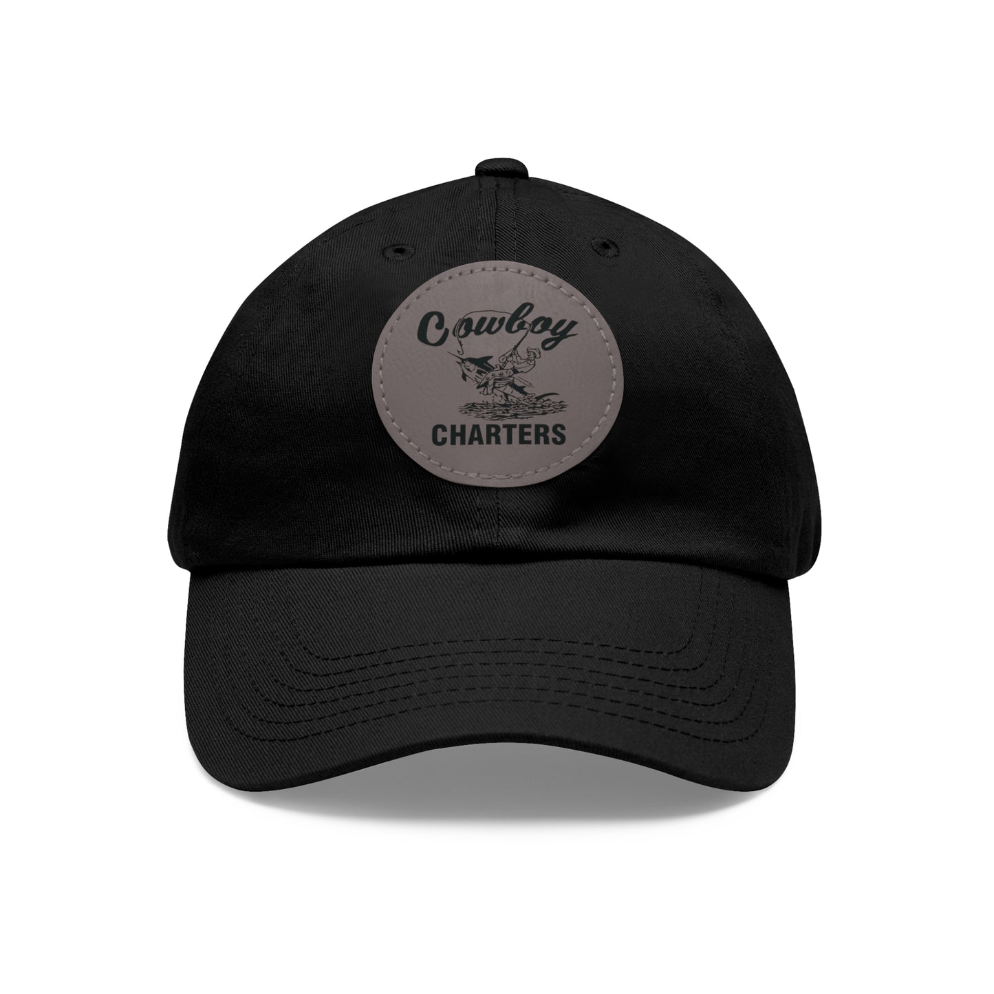 Cowboy Charters Dad Hat with Leather Patch (Round)