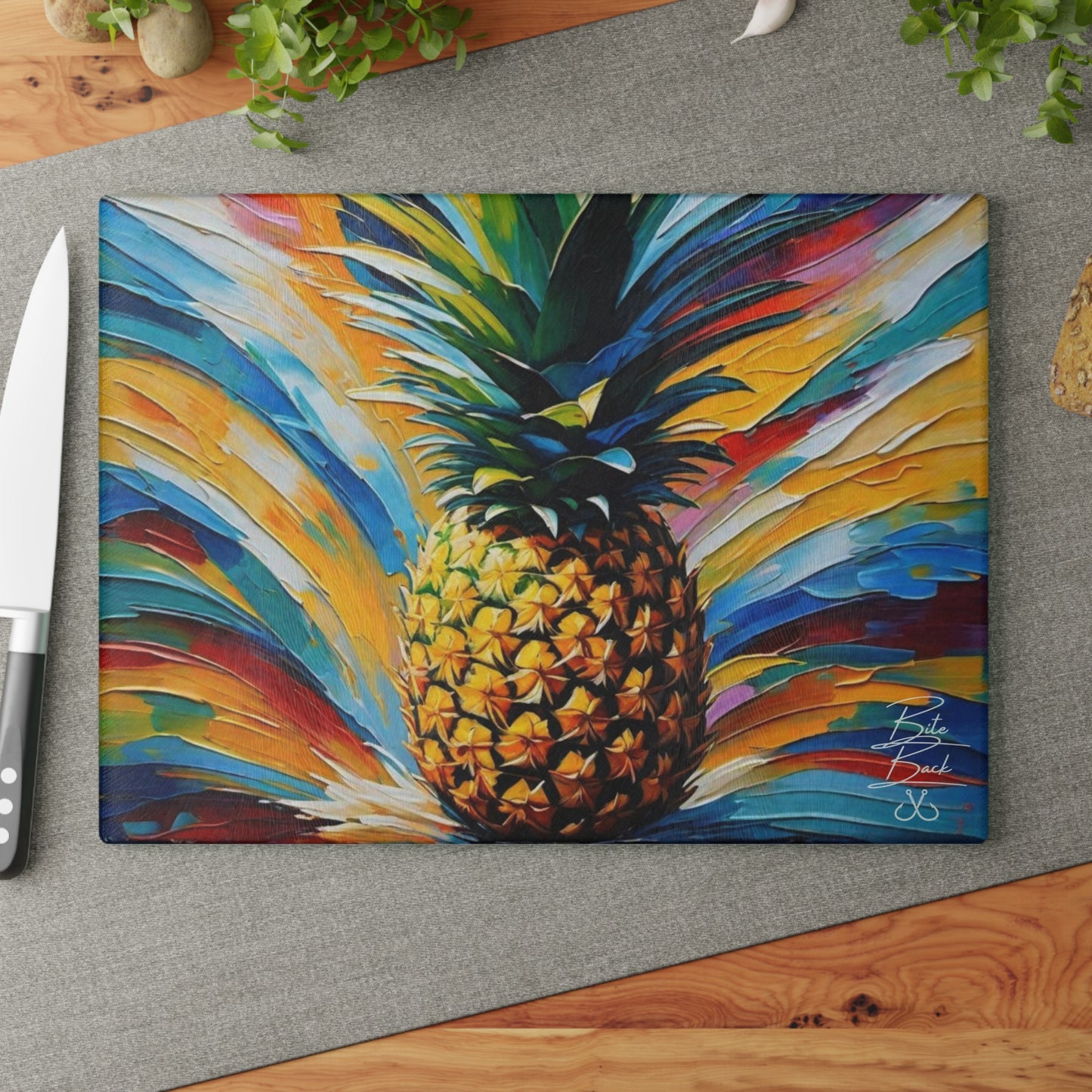 Pineapple Glass Cutting Board