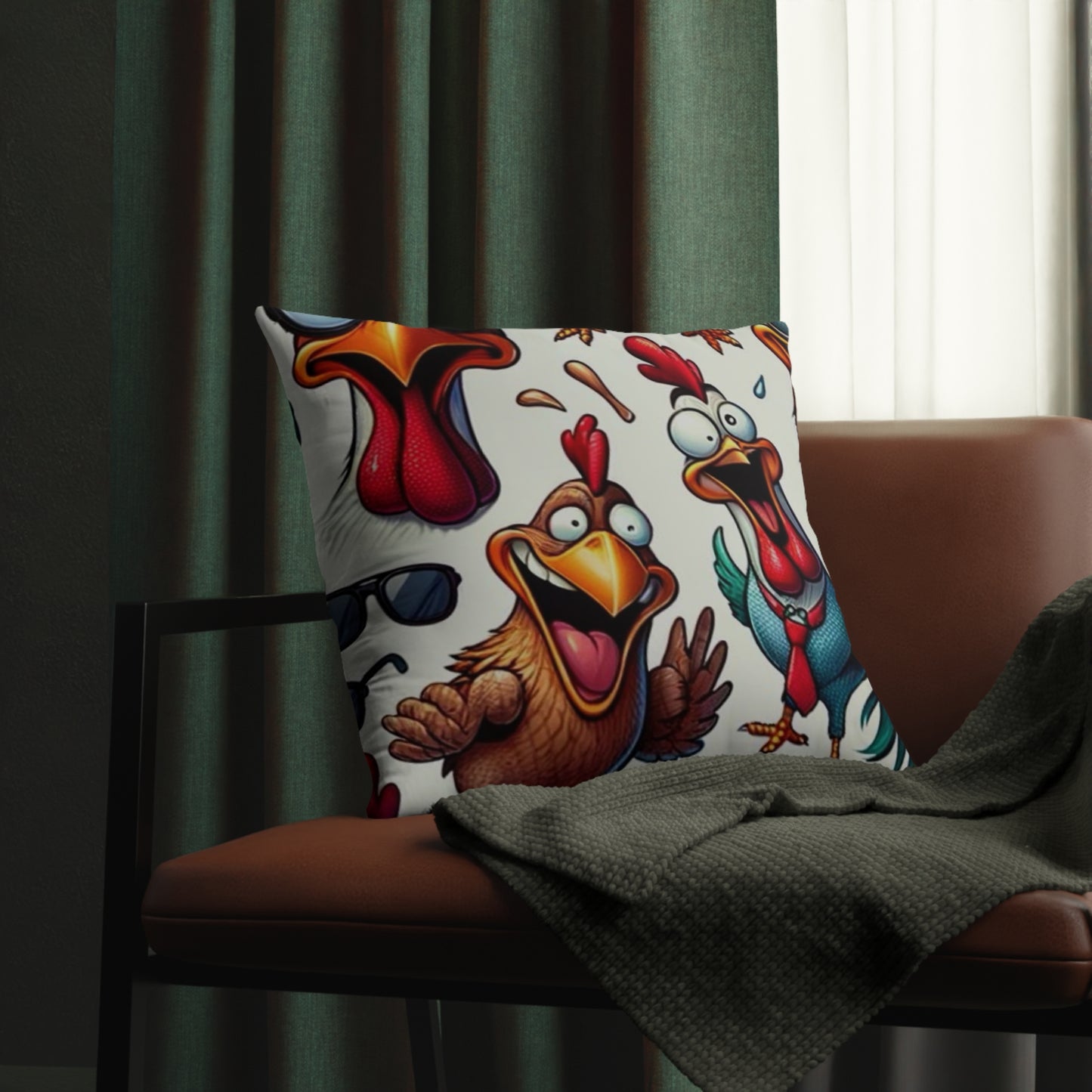 Crazy Roosters Waterproof Pillows