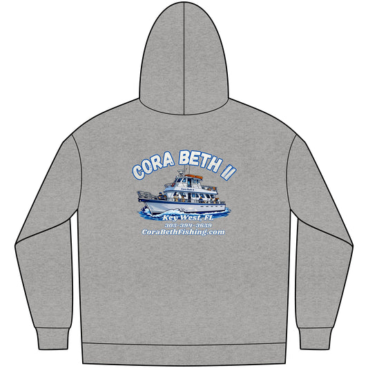Boat Hoodie — “Cora Beth II” Key West Fishing & Charter Crew Sweatshirt