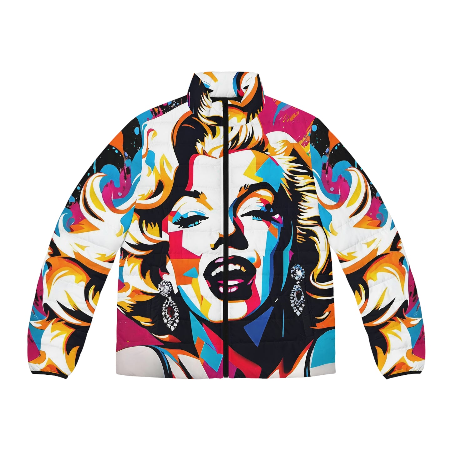Marilyn Monroe Graffiti Unisex Puffer Jacket