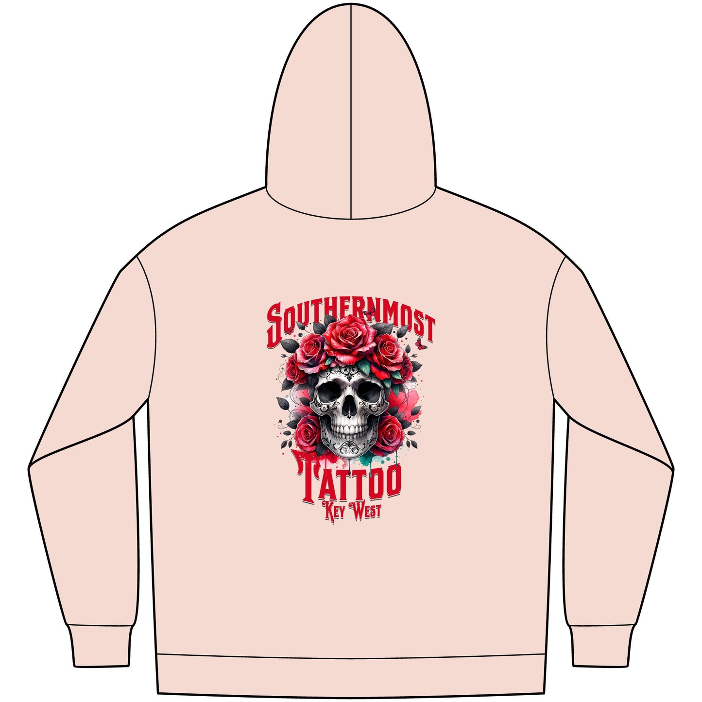 Southernmost Tattoo Skull & Roses Hoodie
