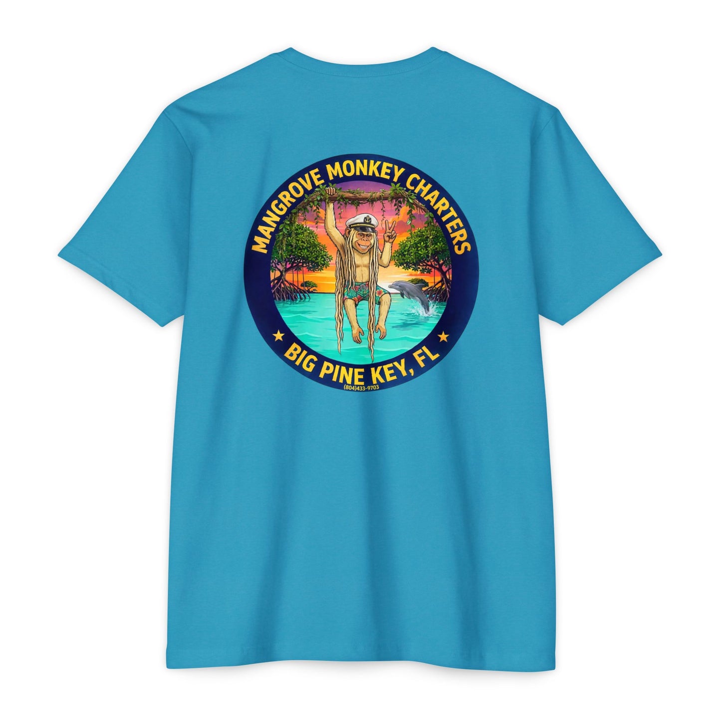 Mangrove Monkey Charters T-Shirt — Big Pine Key Boat Tour Tee