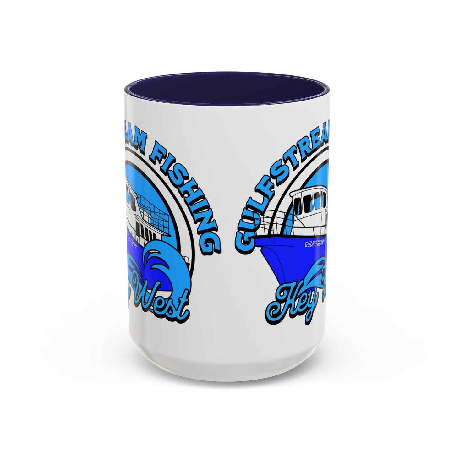 Key West Gulfstream Fishing Accent Coffee Mug – "Key West" Boat Design (11/15 oz)