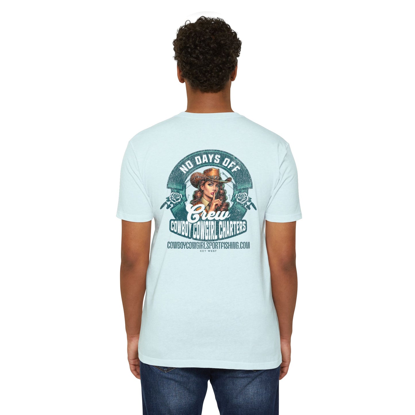 Cowboy Cowgirl Crew T-Shirt — "No Days Off" Western Graphic FISHING Tee